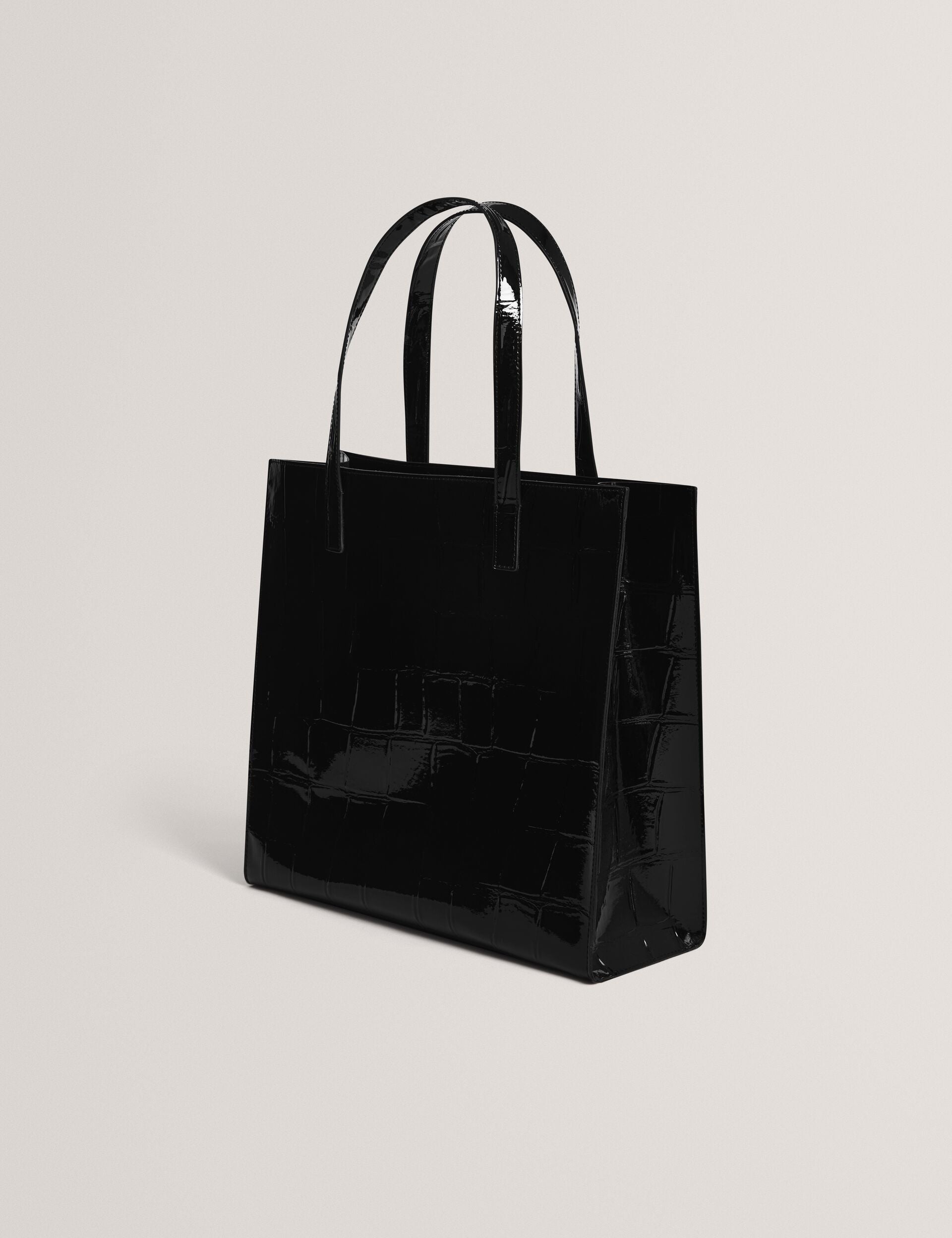 Ted Baker Vannda Patent Croc Texture Large Icon Tote Bag Women's