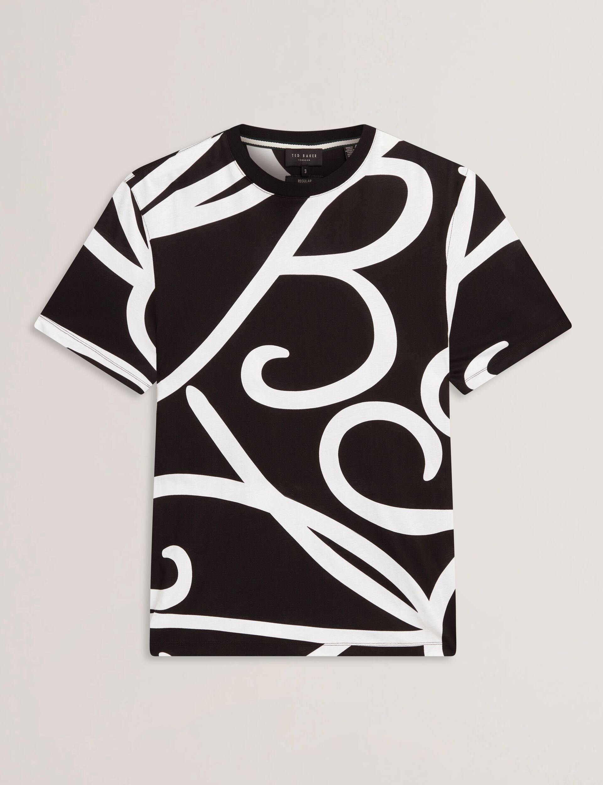 Ted Baker Armos Monochrome Logo Print Cotton Tshirt