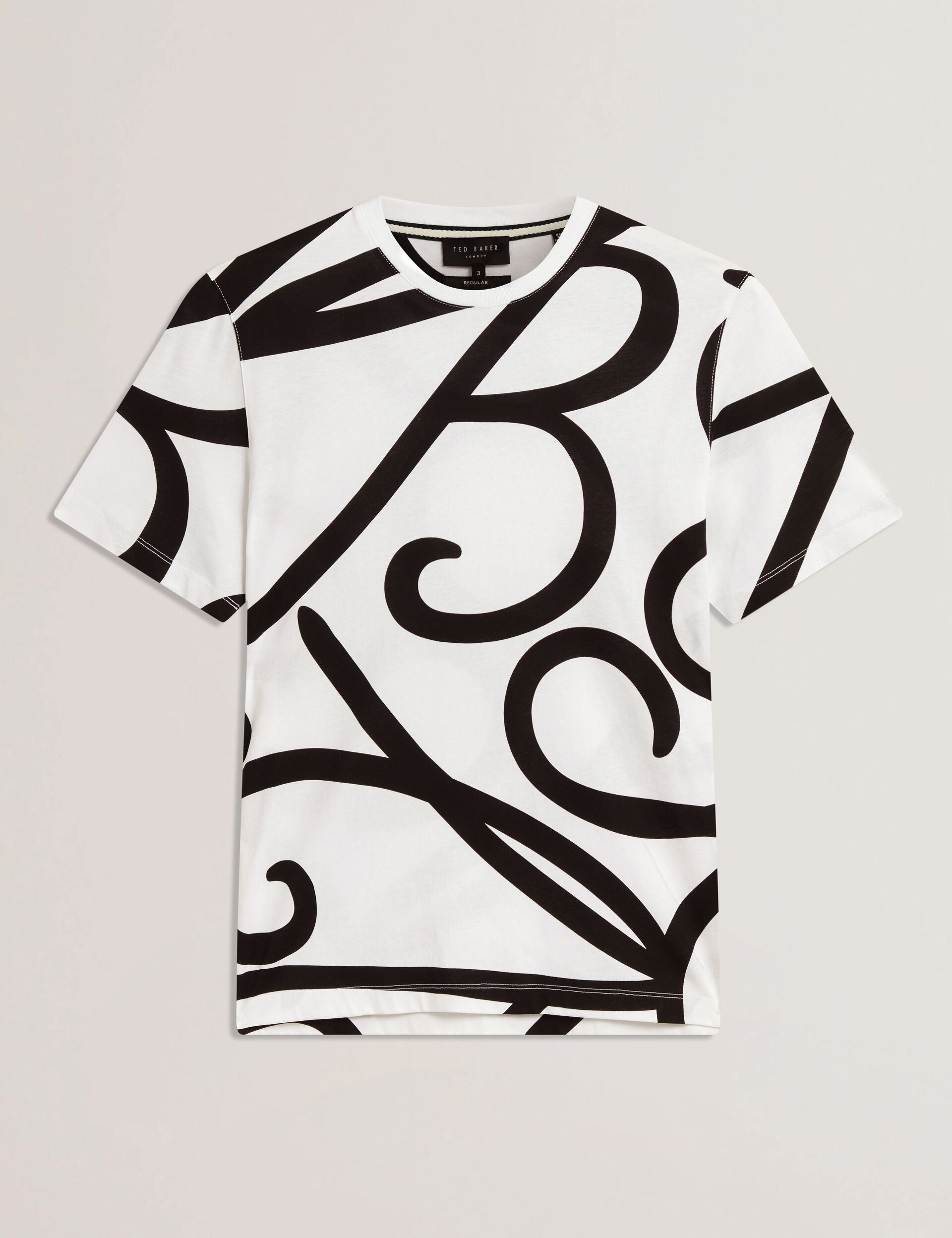 Ted Baker Armos Monochrome Logo Print Cotton Tshirt