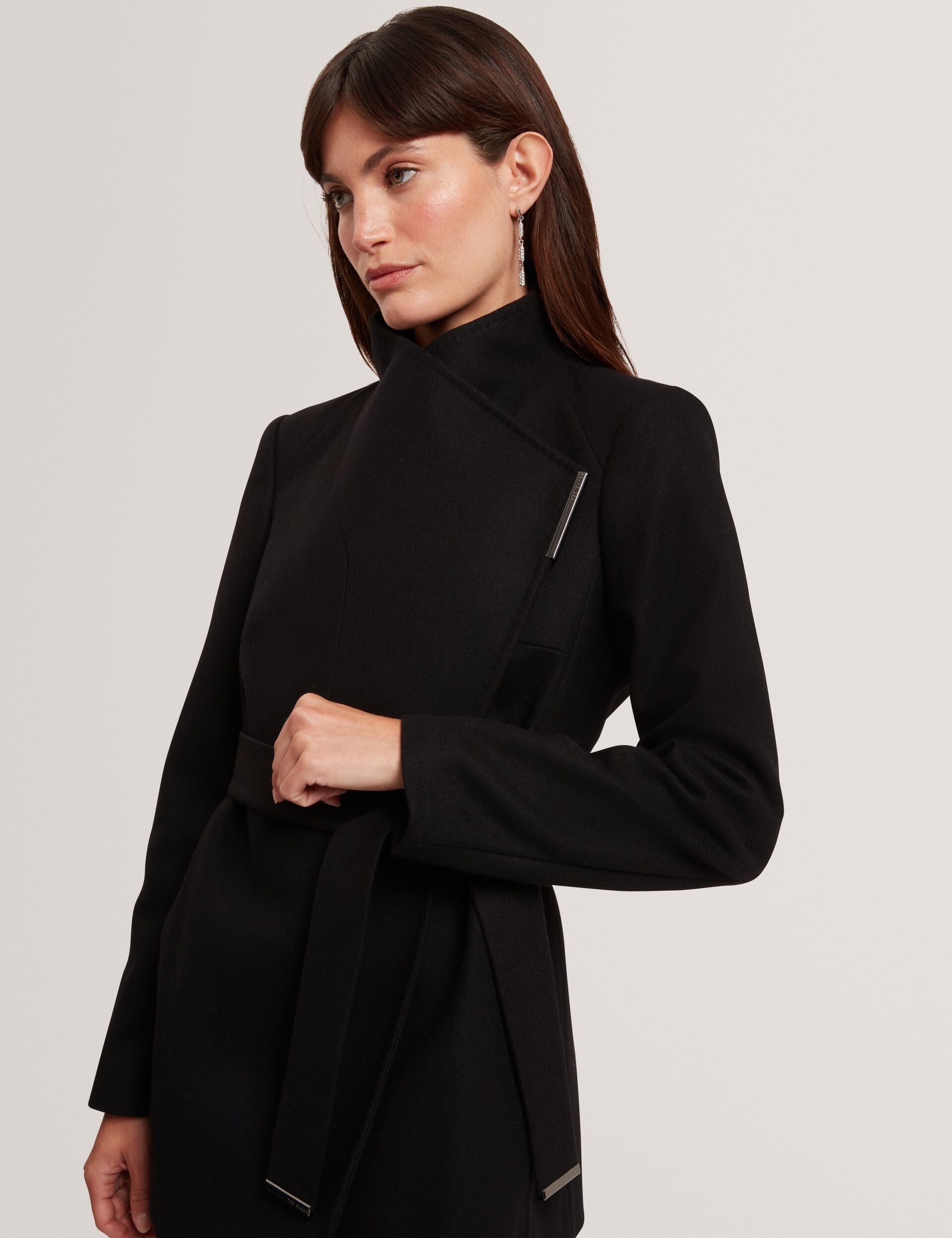 Ted Baker Rosess Short Belted Wool Wrap Coat Women's