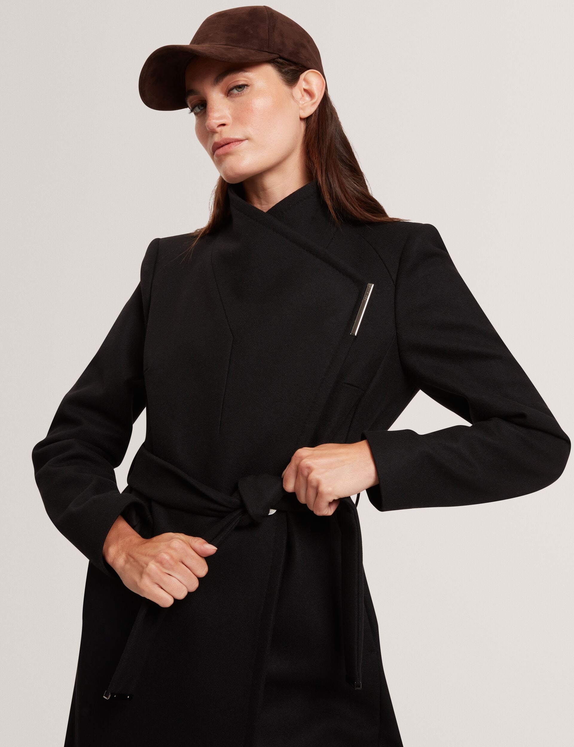 Ted Baker Rose Mid Length Belted Wool Wrap Coat Women's