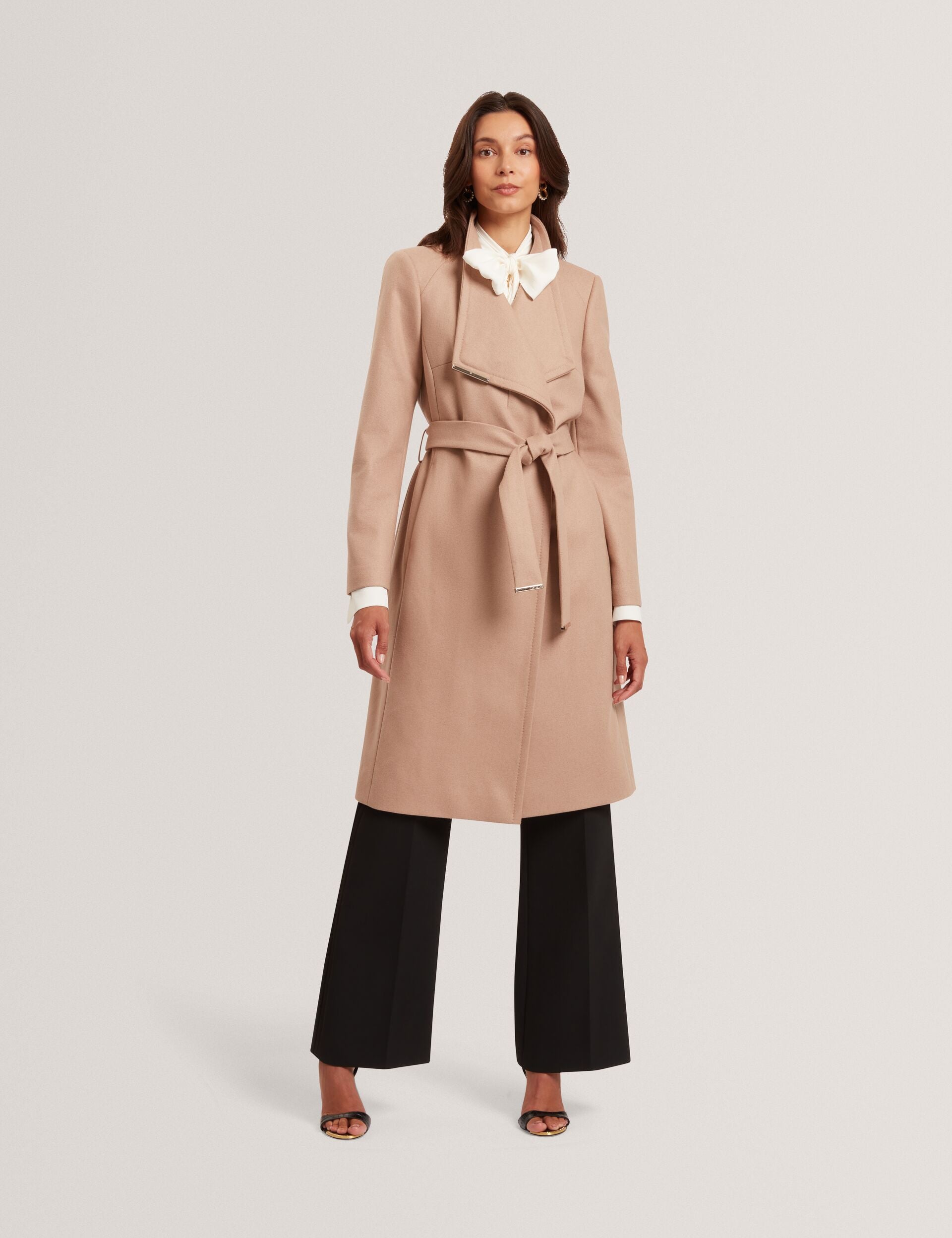 Ted Baker Rose Mid Length Belted Wool Wrap Coat Women's