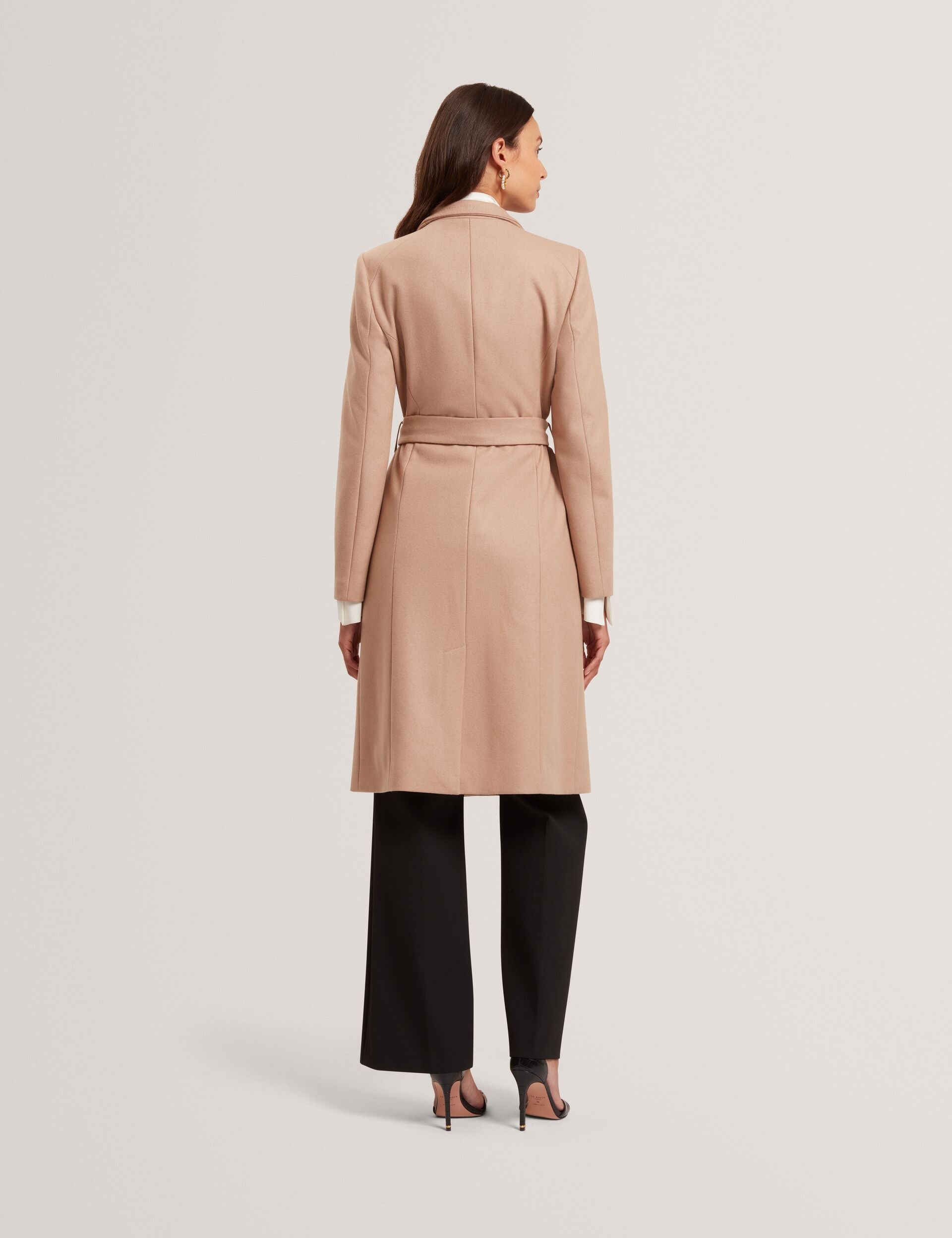 Ted Baker Rose Mid Length Belted Wool Wrap Coat Women's