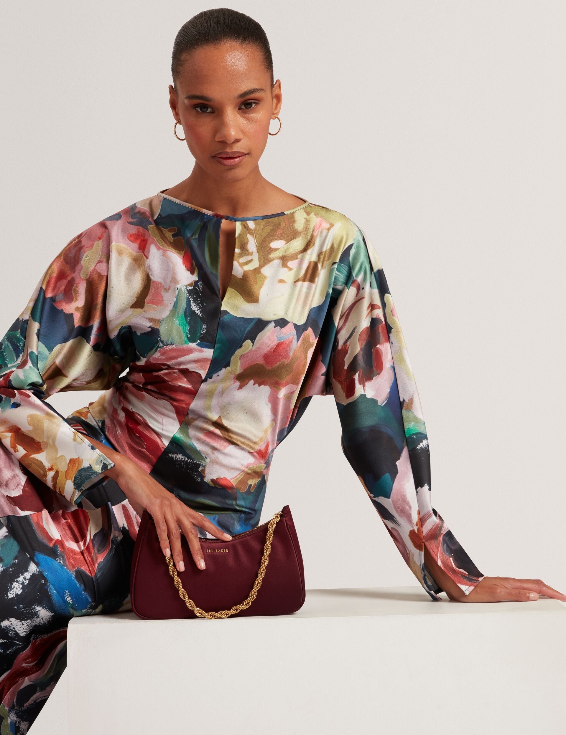 Ted Baker Lovesa Bold Floral Print Hourglass Maxi Dress Women's