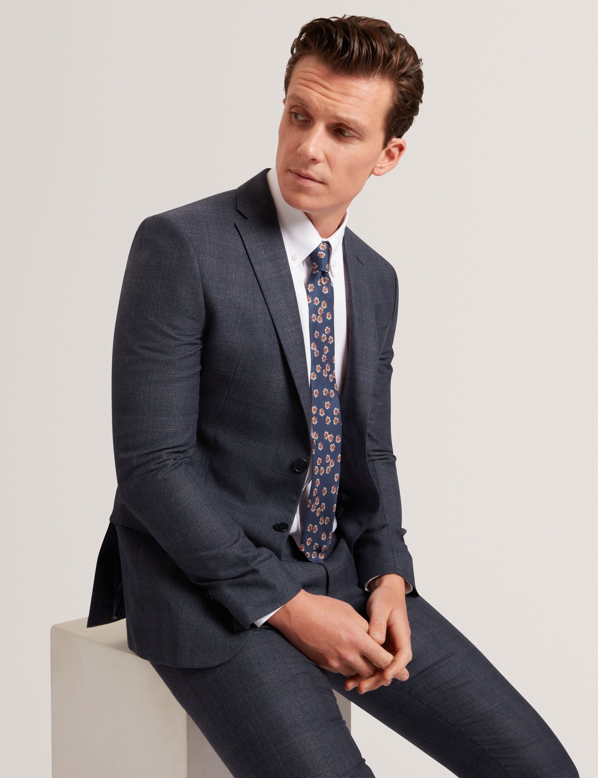 Ted Baker Raffeal Scattered Floral Print Silk Tie