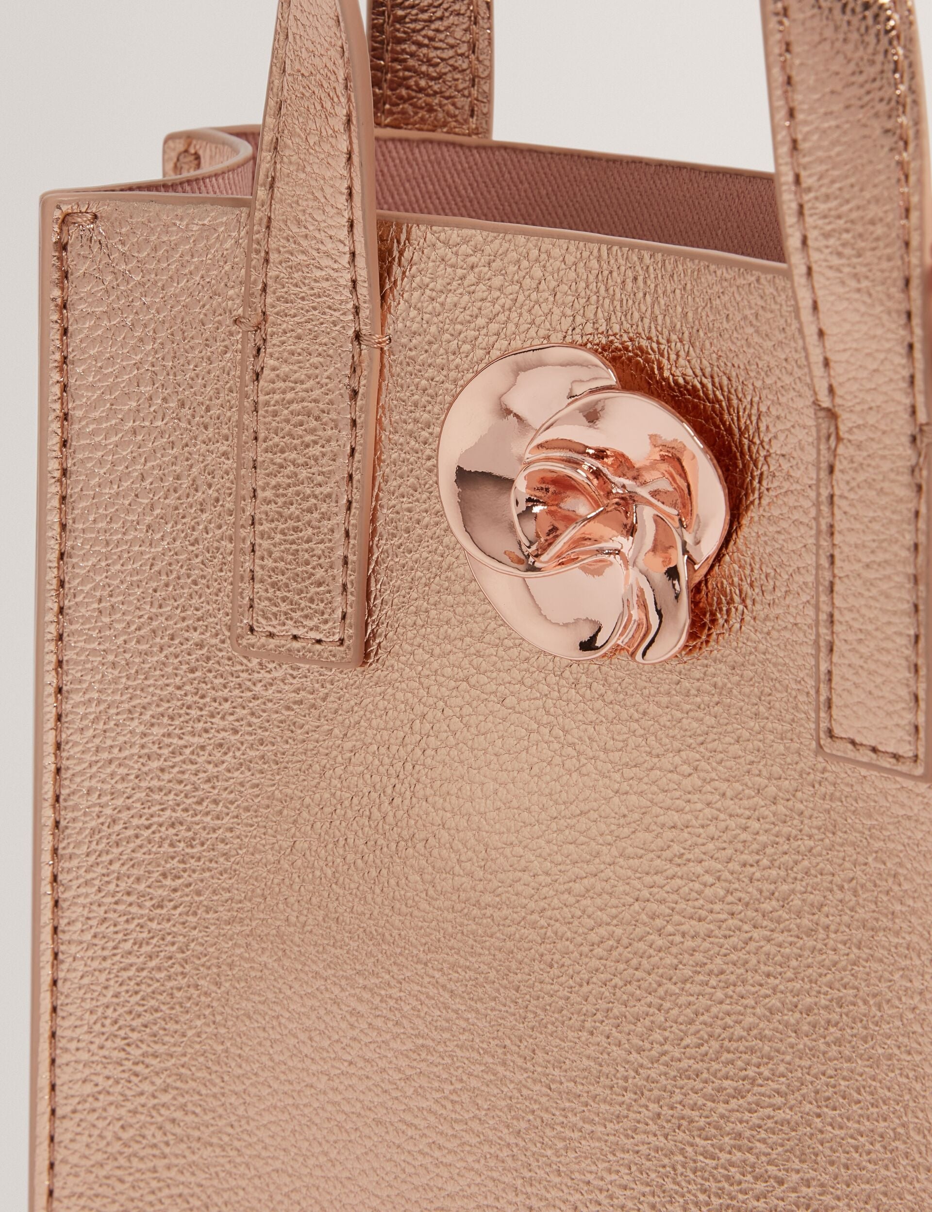 Ted Baker Rosari Metallic Rose Detail Mini Icon Tote Bag Women's