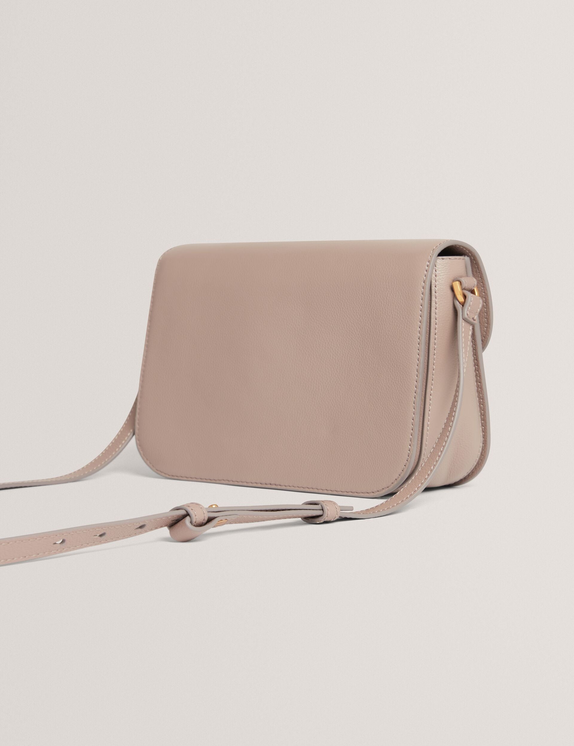 Ted Baker Kkarli Twist Lock Leather Satchel Crossbody Bag Women's