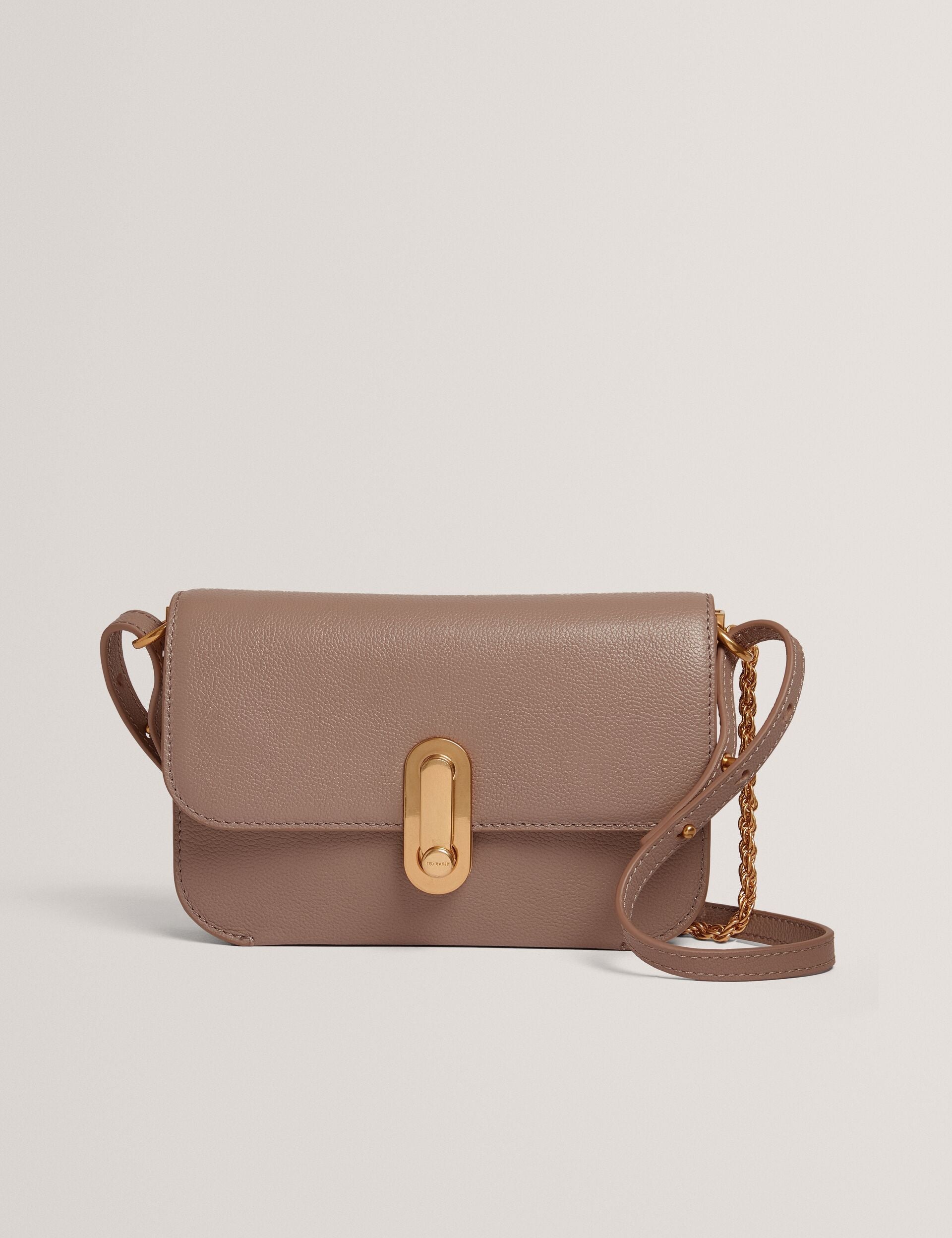 Ted Baker Kkelli Leather Twist Lock Small Crossbody Bag Women's