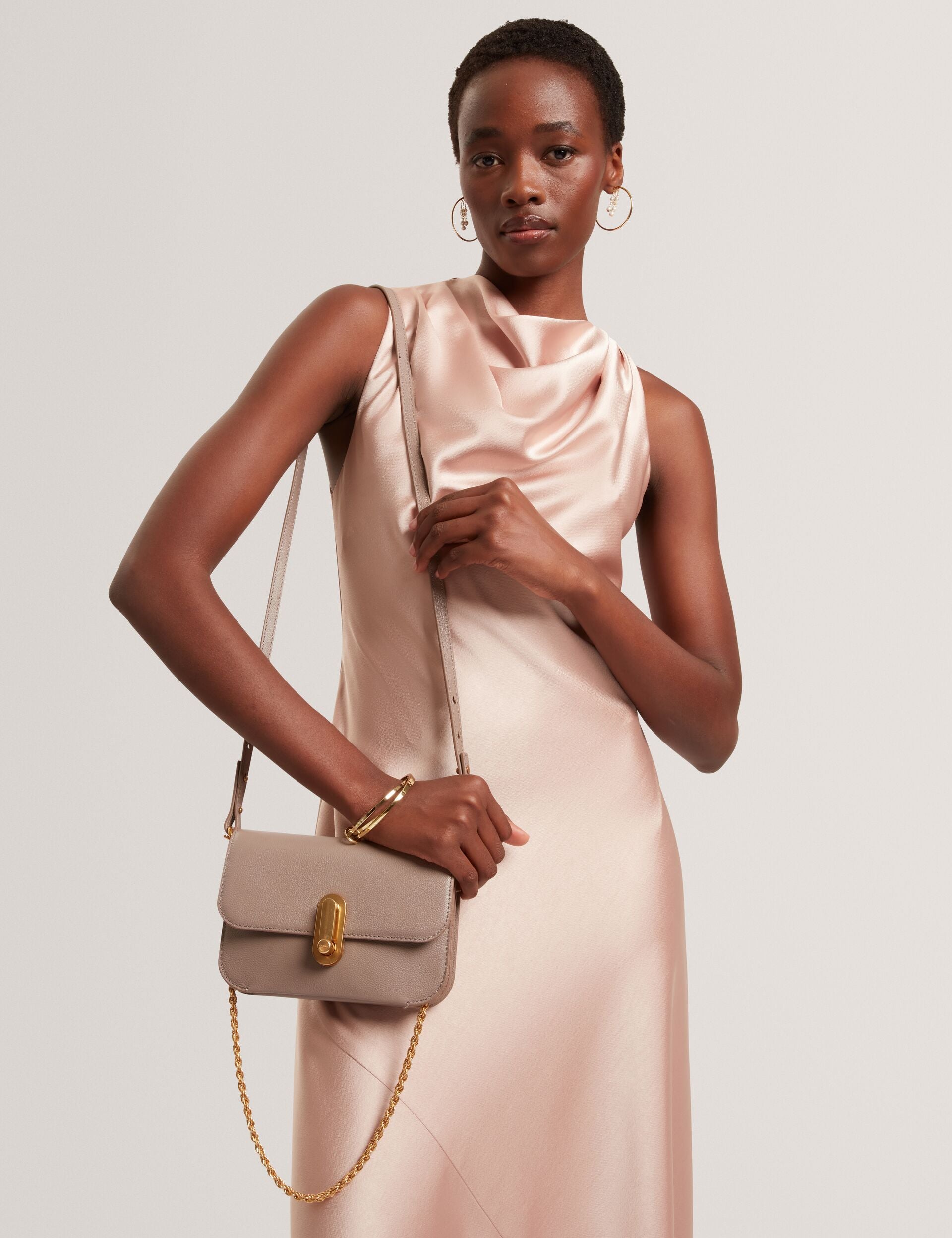Ted Baker Kkelli Leather Twist Lock Small Crossbody Bag Women's