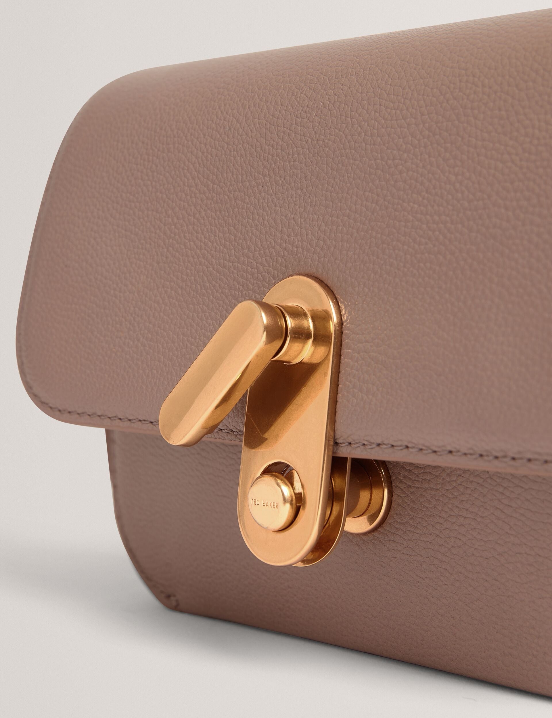 Ted Baker Kkelli Leather Twist Lock Small Crossbody Bag Women's