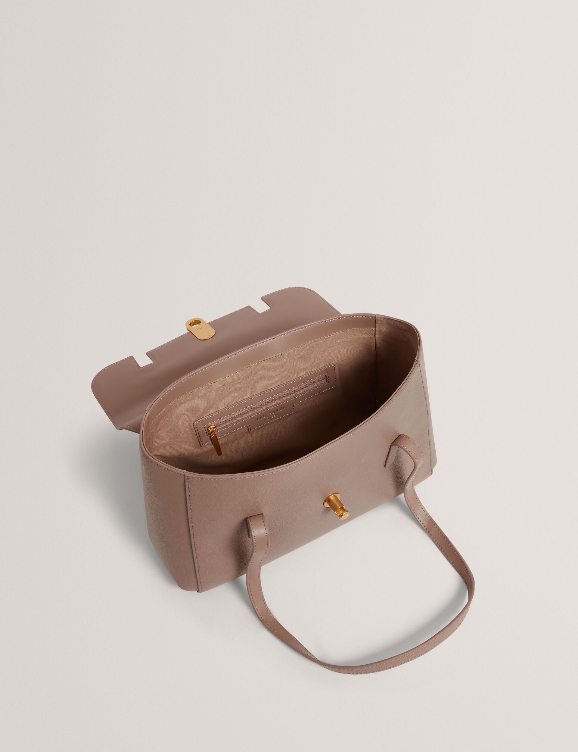 Ted Baker Kkiah Twist Lock Leather Baguette Shoulder Bag Women's