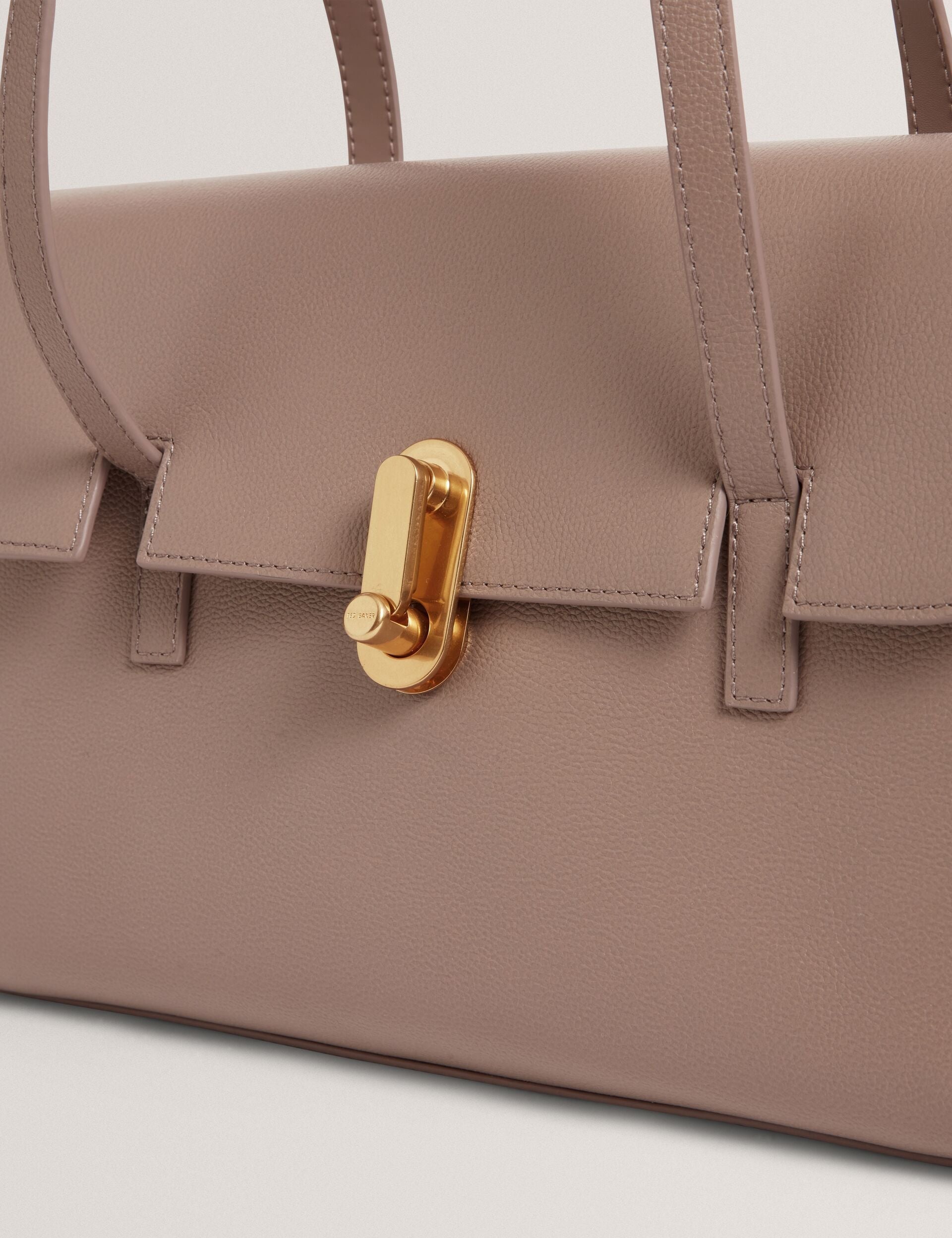 Ted Baker Kkiah Twist Lock Leather Baguette Shoulder Bag Women's