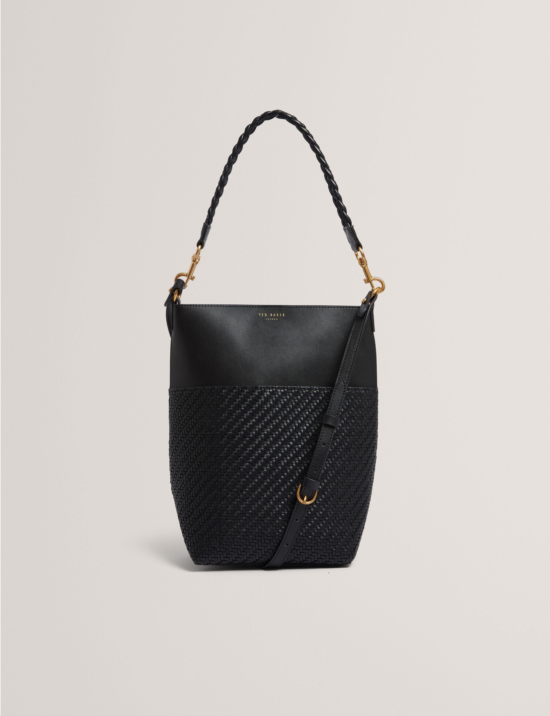 Ted Baker Wyynie Woven Texture Leather Tall Bucket Bag Women's