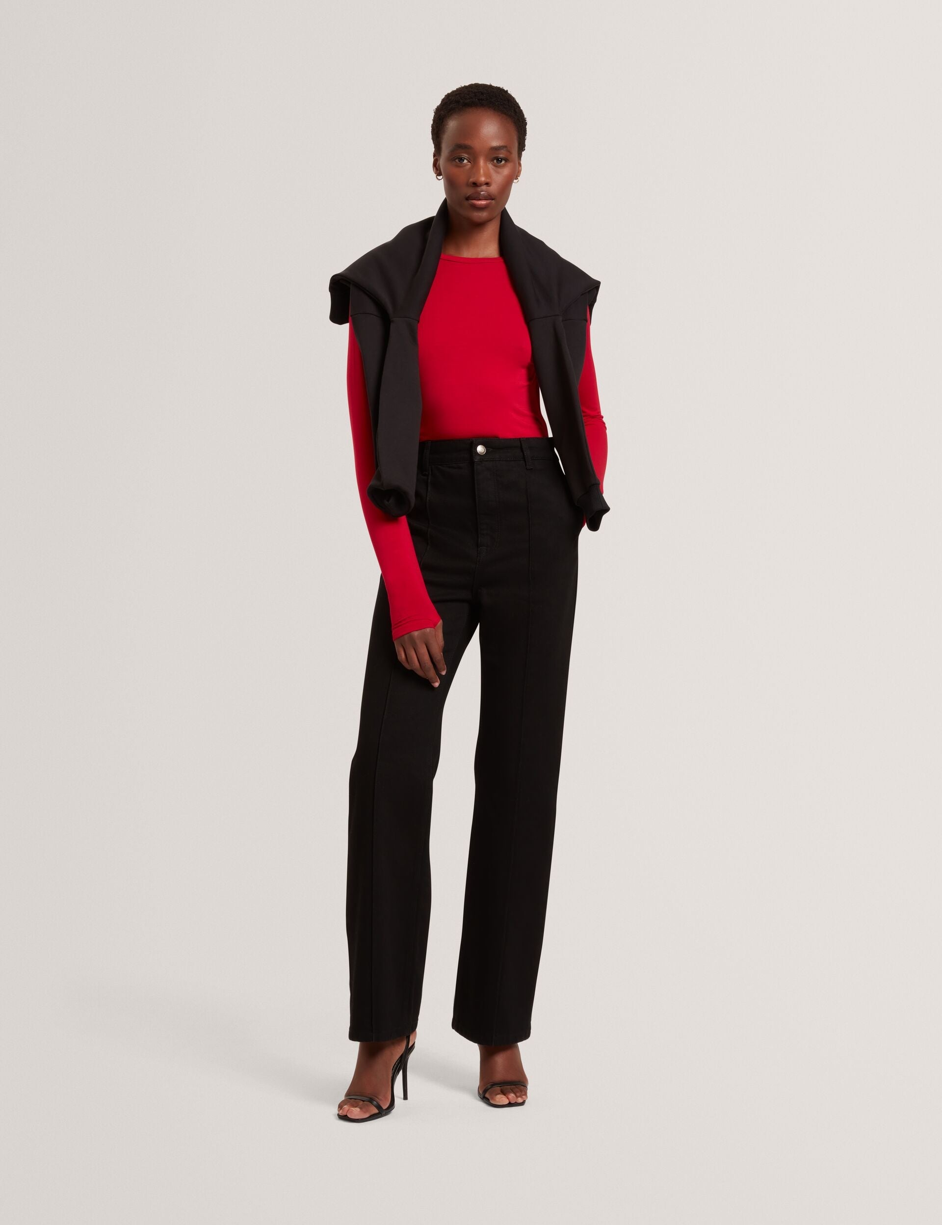 Ted Baker Arare Pintuck Kick Flare High Waisted Jeans Women's