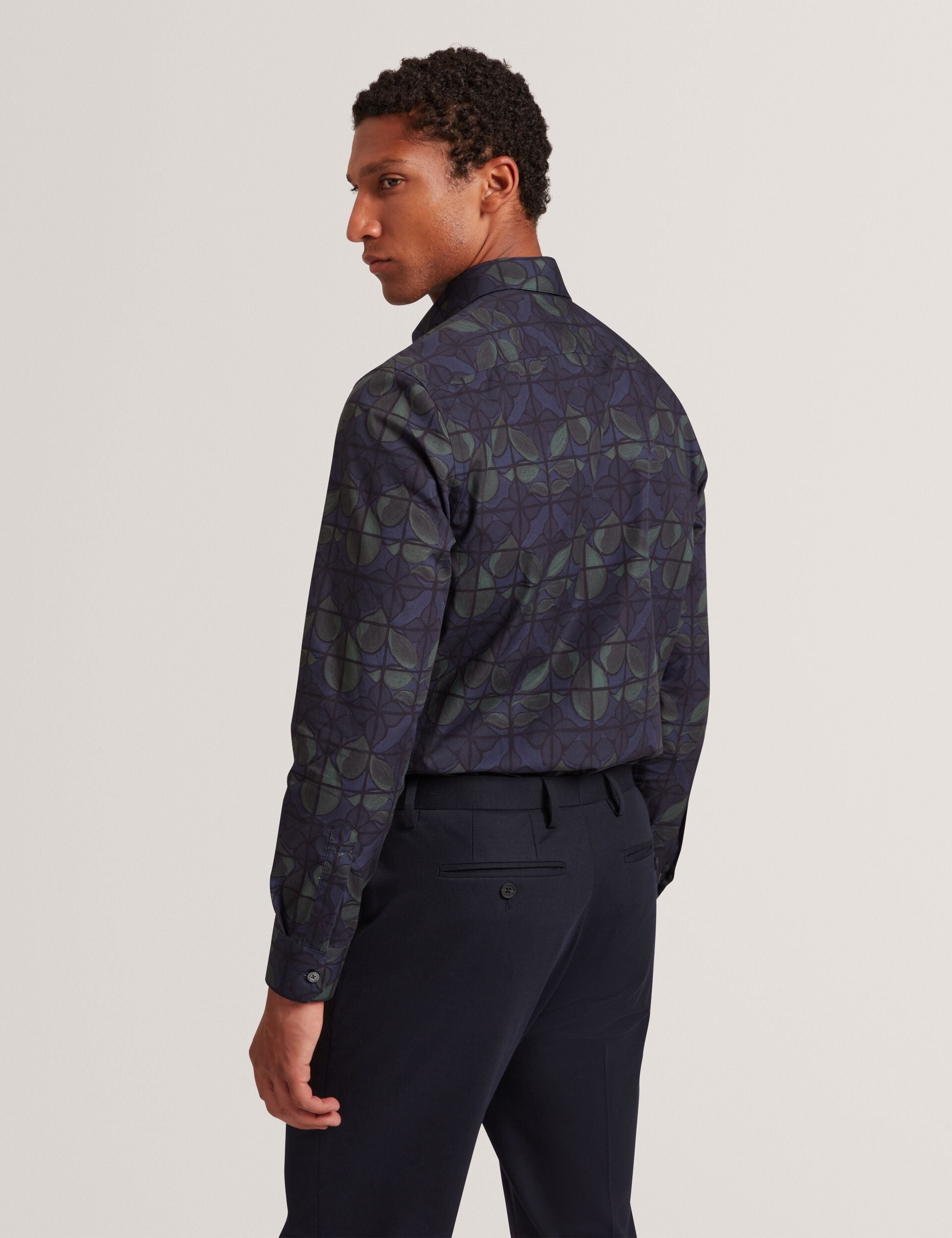 Ted Baker Frankkn Stained Glass Print Long Sleeve Shirt