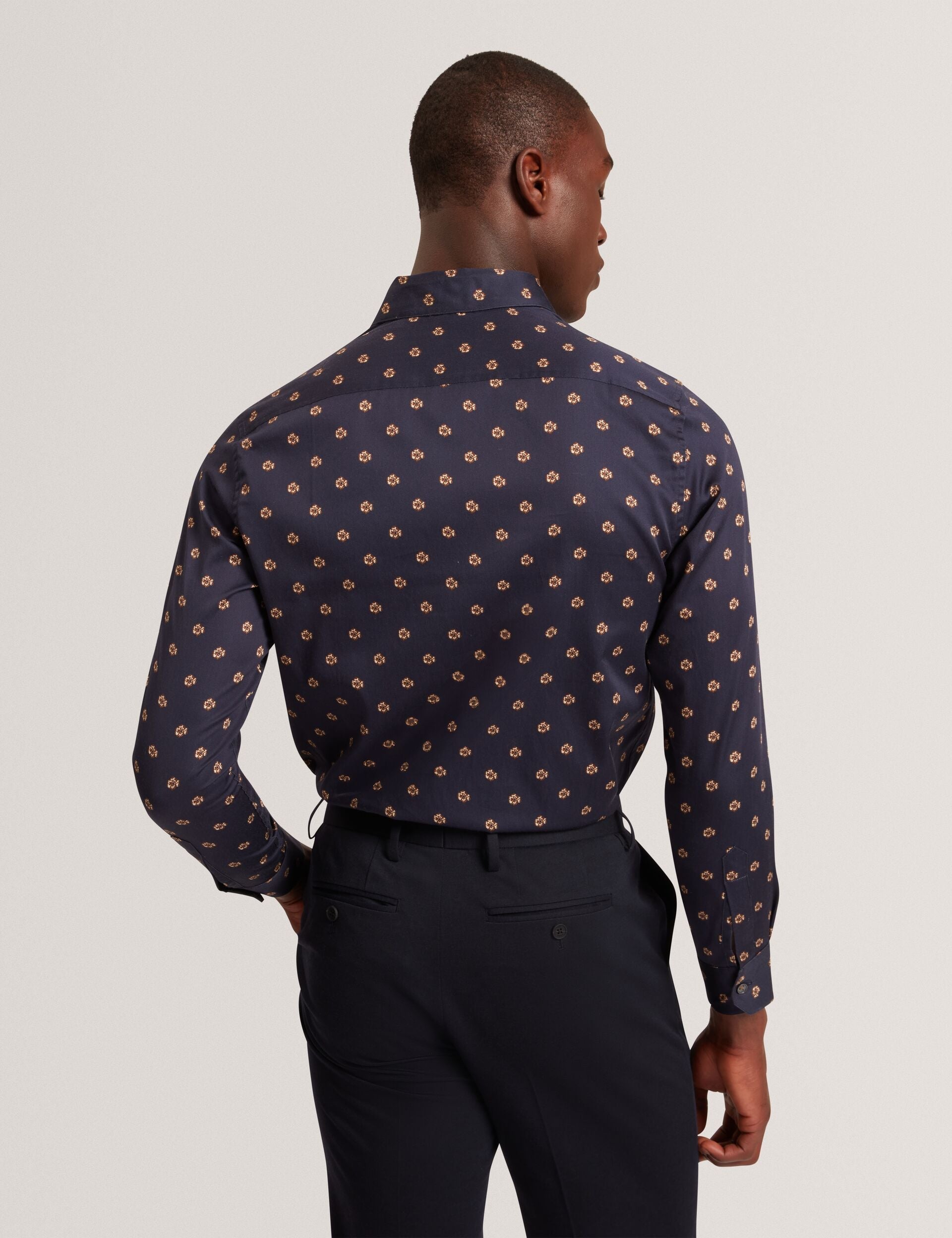 Ted Baker Olufar Ditsy Floral Print Cotton Shirt