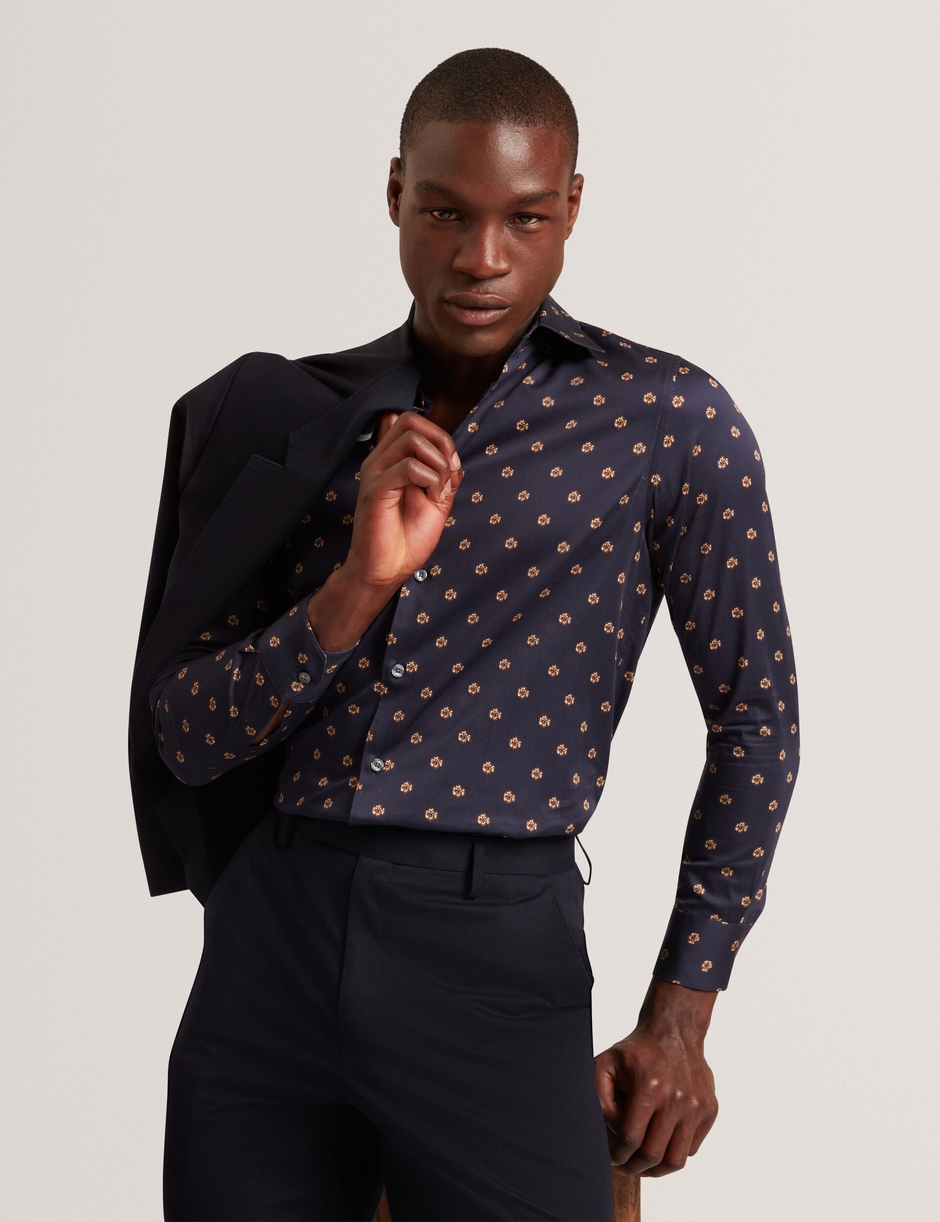Ted Baker Olufar Ditsy Floral Print Cotton Shirt