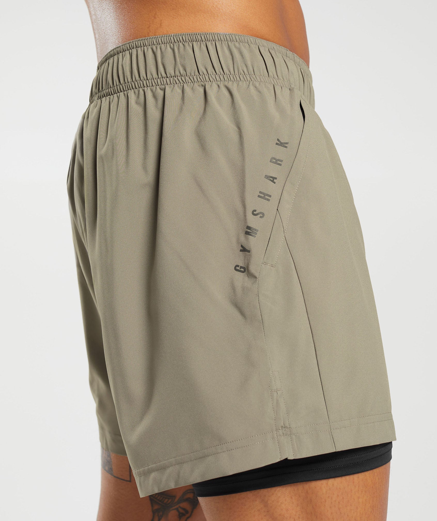 Gymshark Sport 5" 2 In 1 Shorts Linen Brown