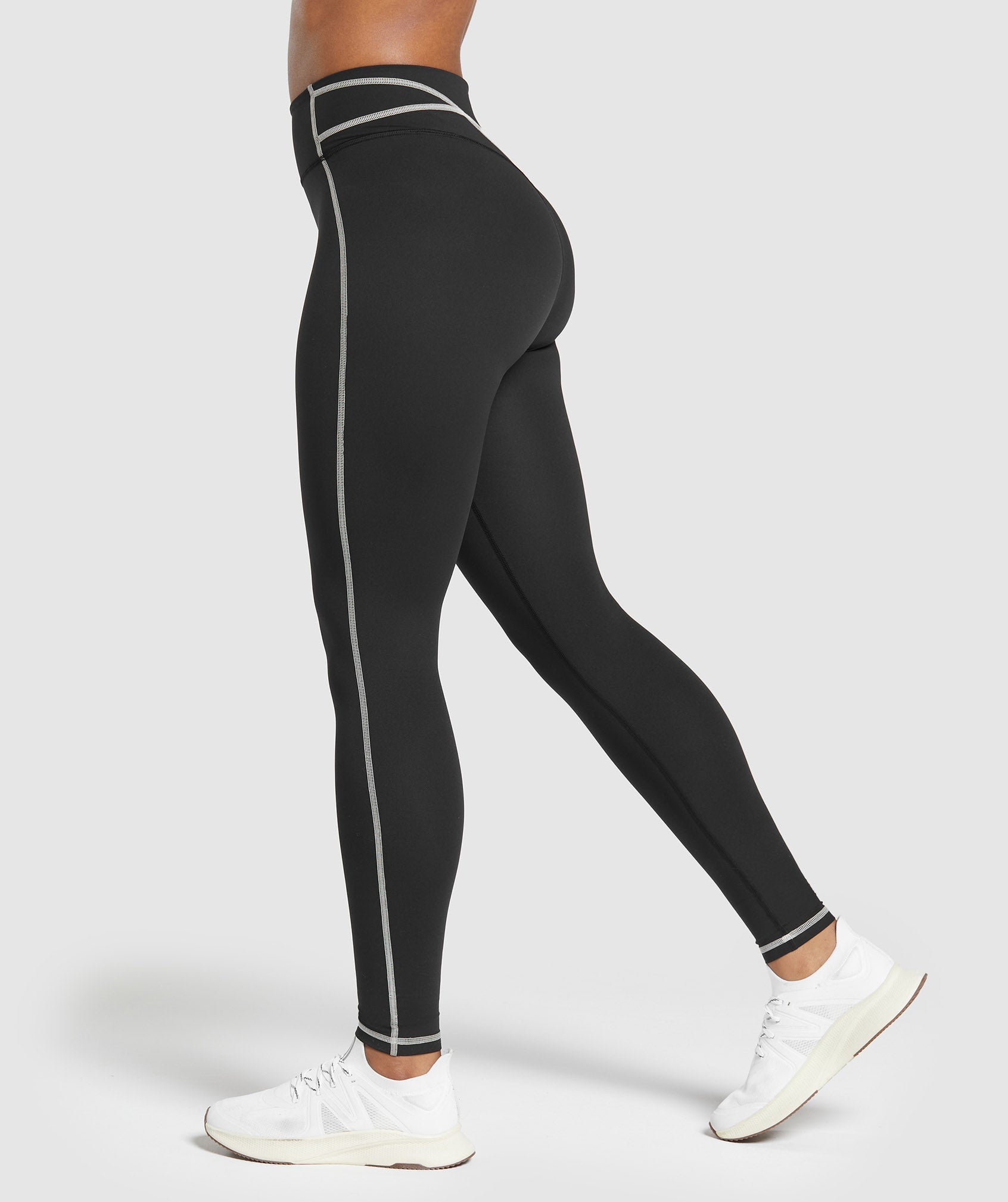 Women's Gymshark Stitch Feature Leggings Black