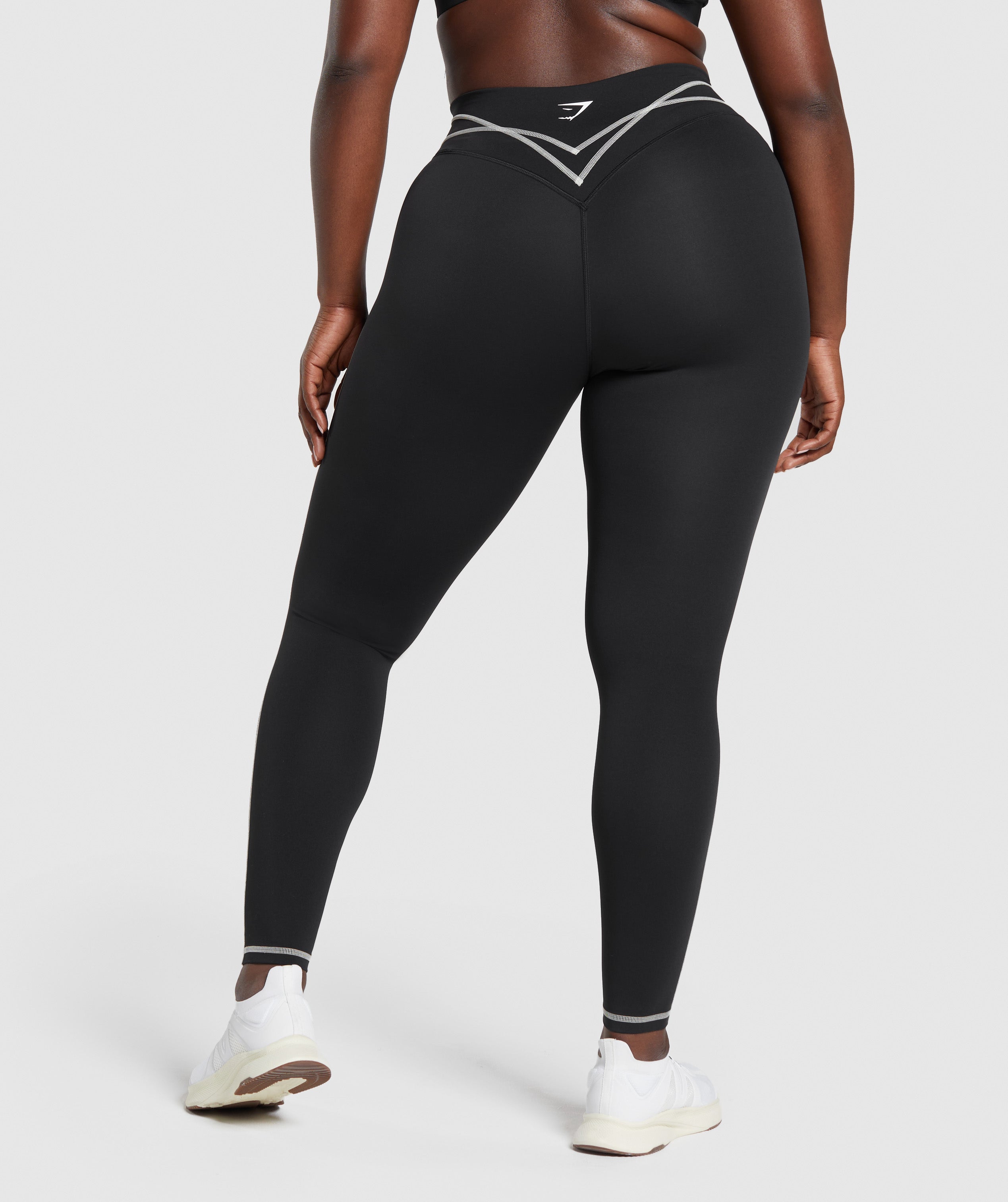 Women's Gymshark Stitch Feature Leggings Black