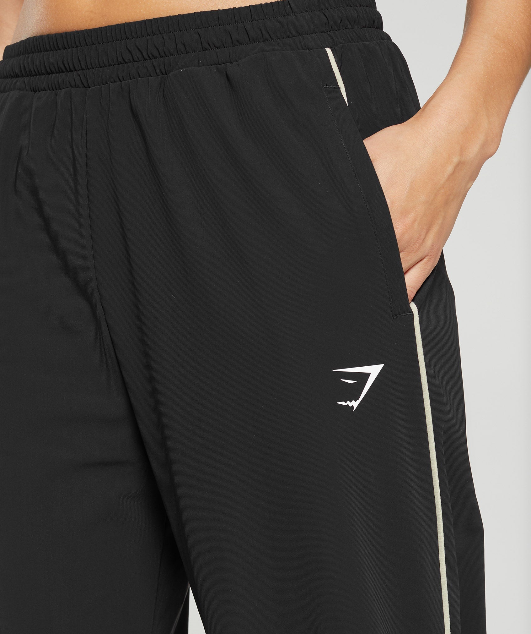 Women's Gymshark Stitch Feature Woven Pants Black