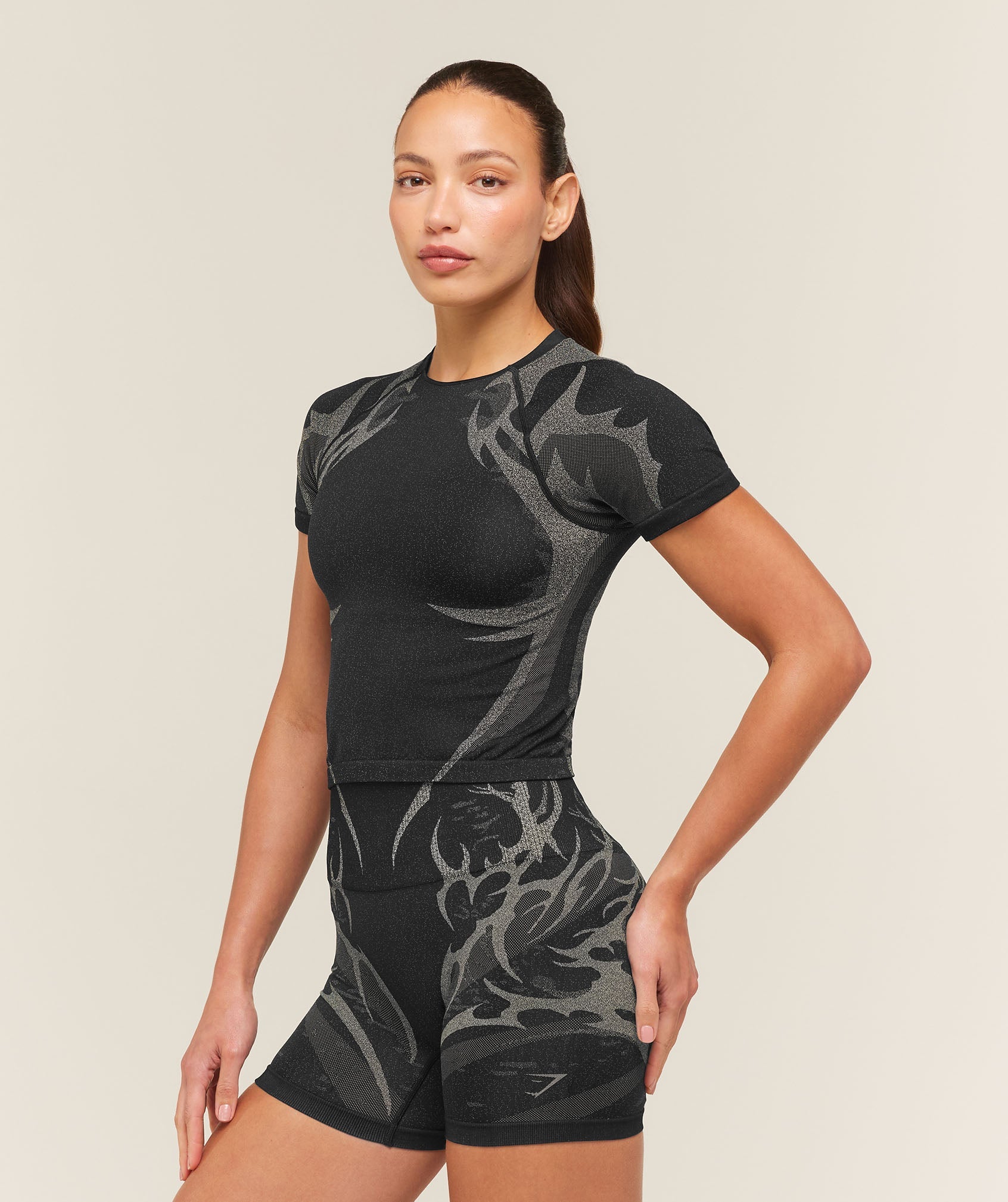 Women's Gymshark Storm Seamless Short Sleeve Top Black
