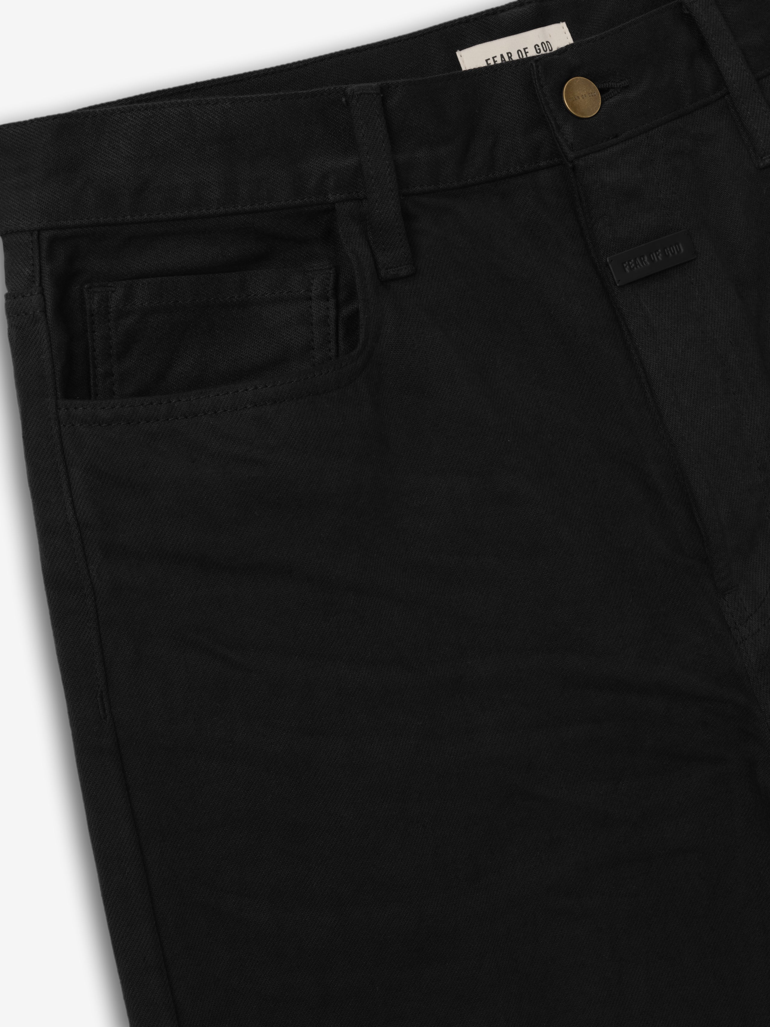 Essentials Straight 5 Pocket Jean Rinsed Black
