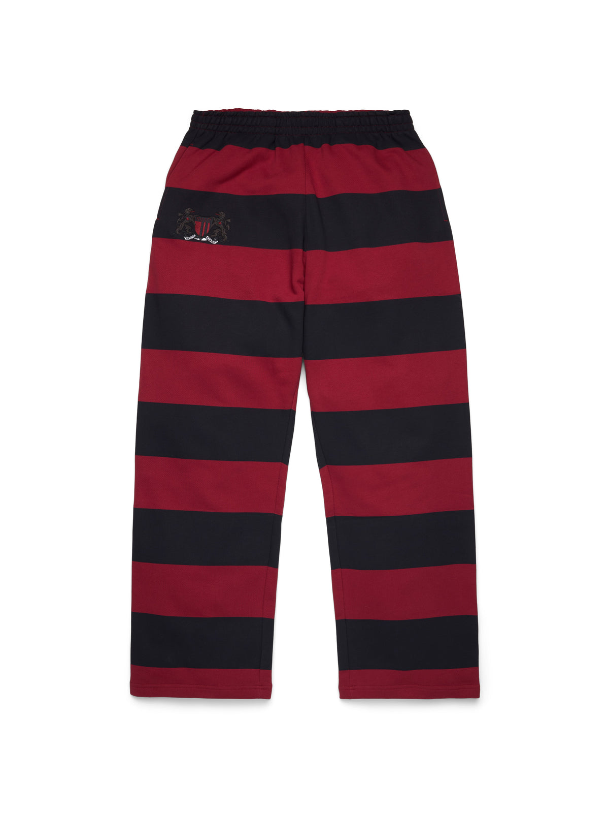 Denim Tears Striped Crest Open Hem Sweatpant Red / Navy