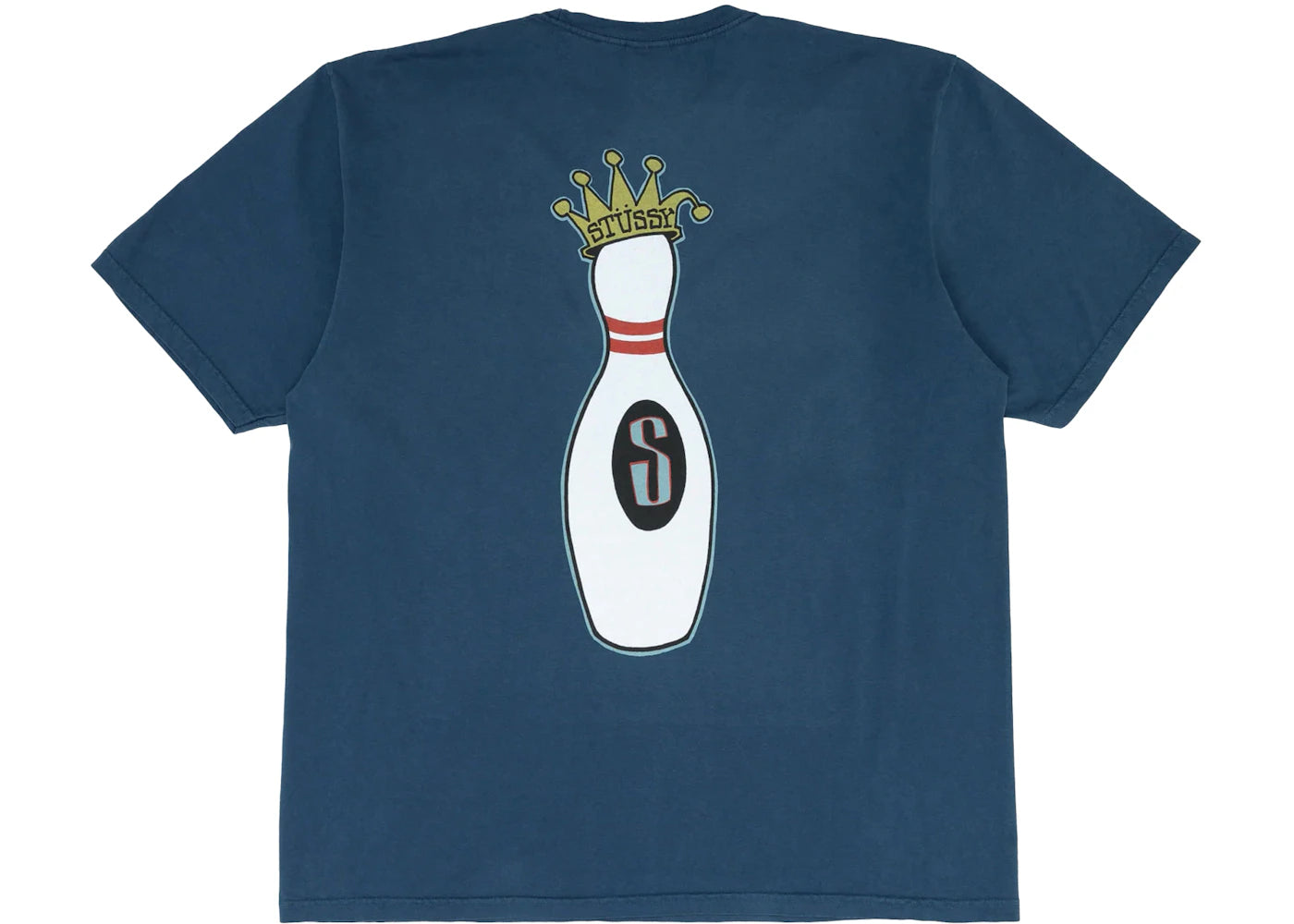 stussy kingpin pigment dyed t-shirt navy
