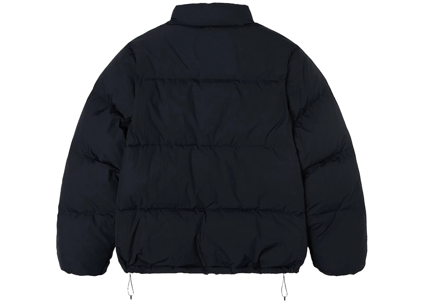 stussy nylon down puffer black