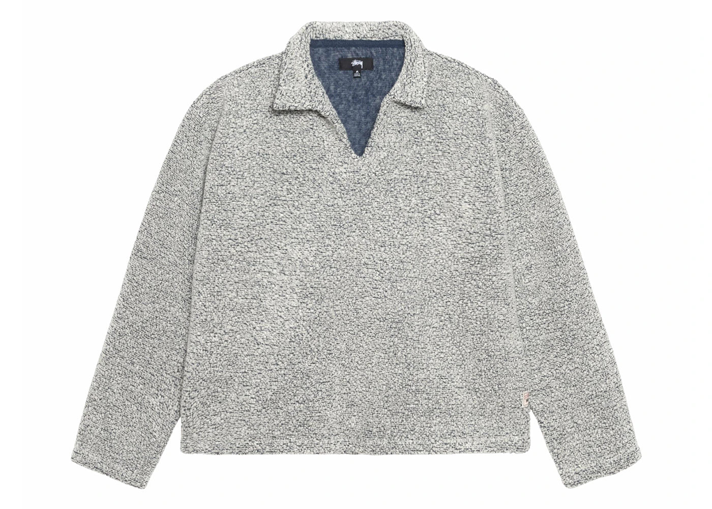 stussy wool blend sherpa pullover cloud