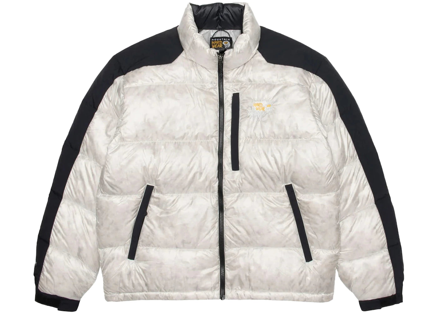 stussy x mountain hardwear subzero down jacket moonshot grey/black