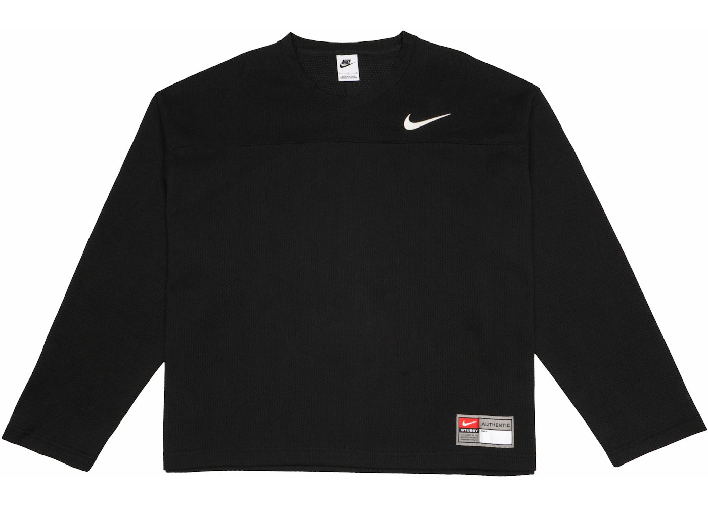 stussy x nike dri-fit mesh jersey black