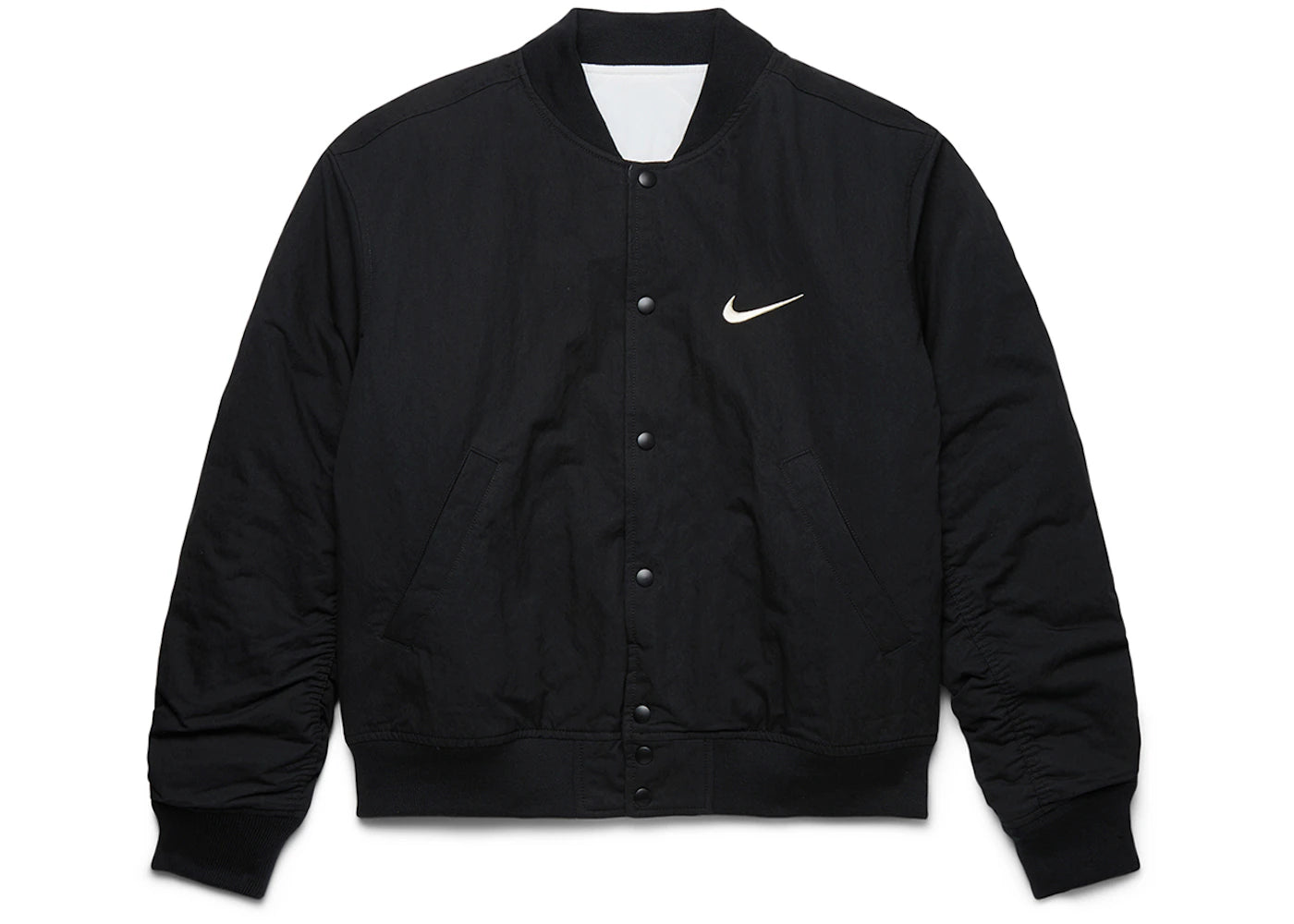 stussy x nike reversible varsity jacket black/sail