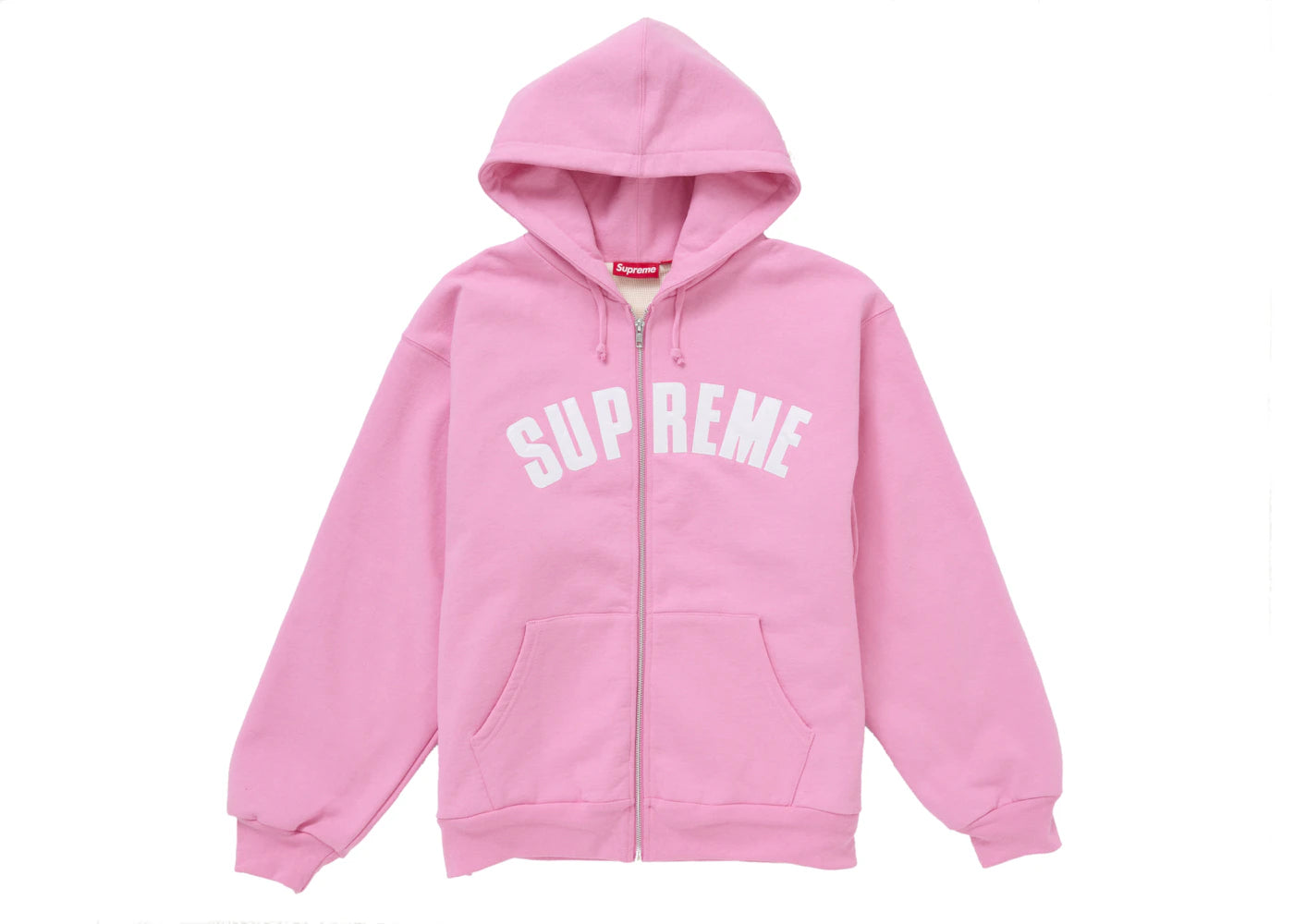 arc thermal zip up hooded sweatshirt pink