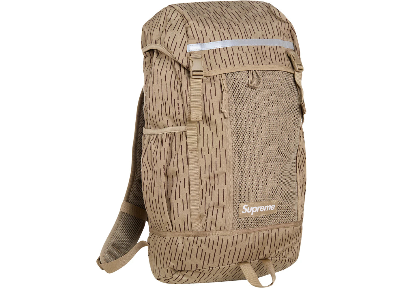 supreme logo backpack (fw24) tan raindrop