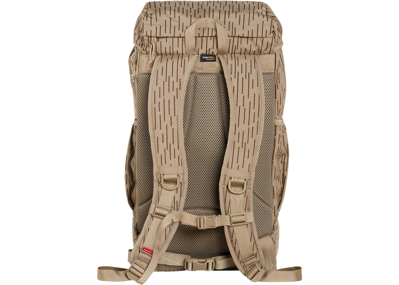 supreme logo backpack (fw24) tan raindrop