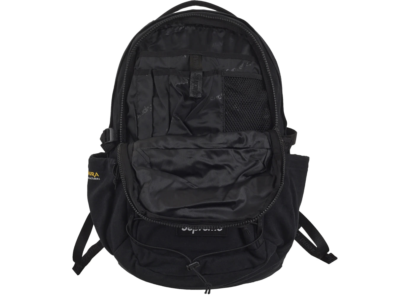 supreme logo backpack (ss25) black