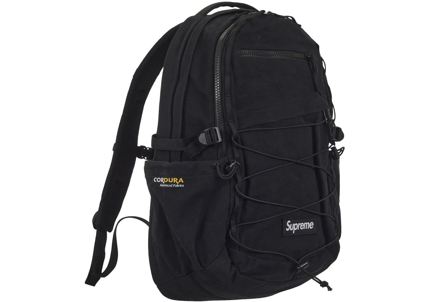 supreme logo backpack (ss25) black