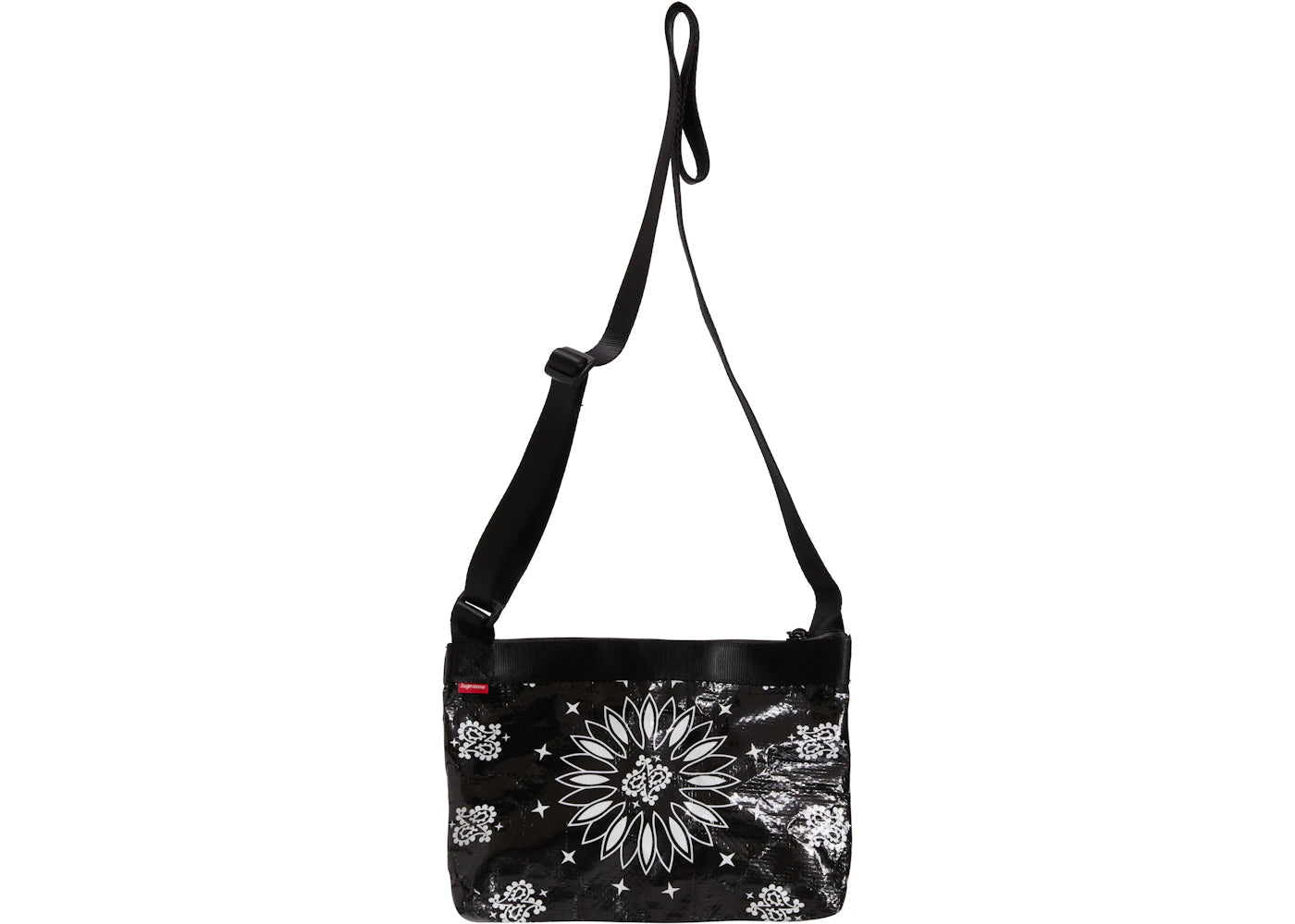 Supreme Bandana Tarp Side Bag Black