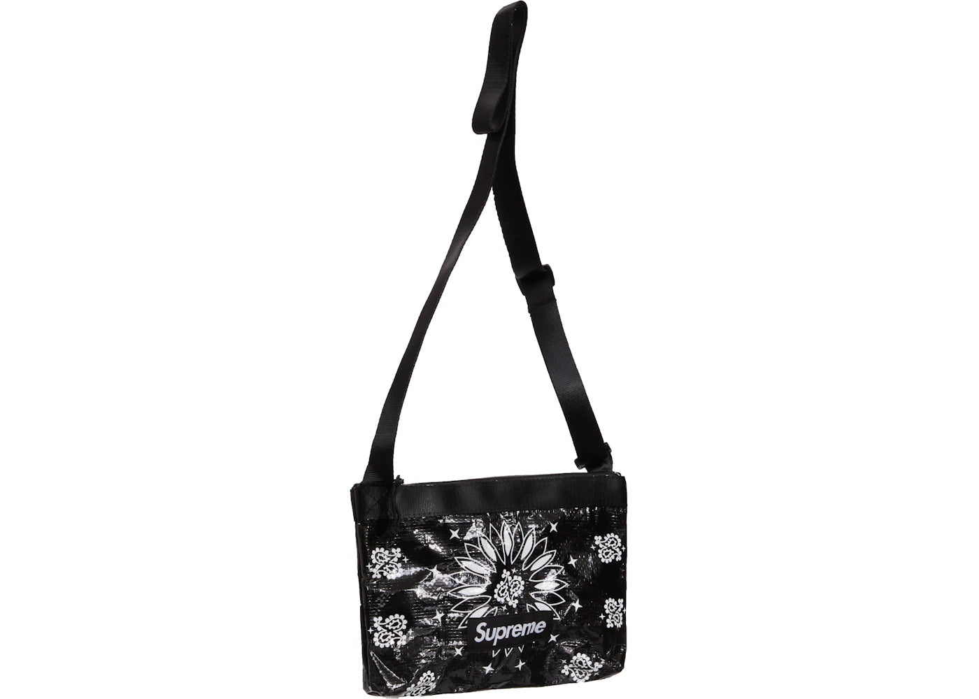 Supreme Bandana Tarp Side Bag Black