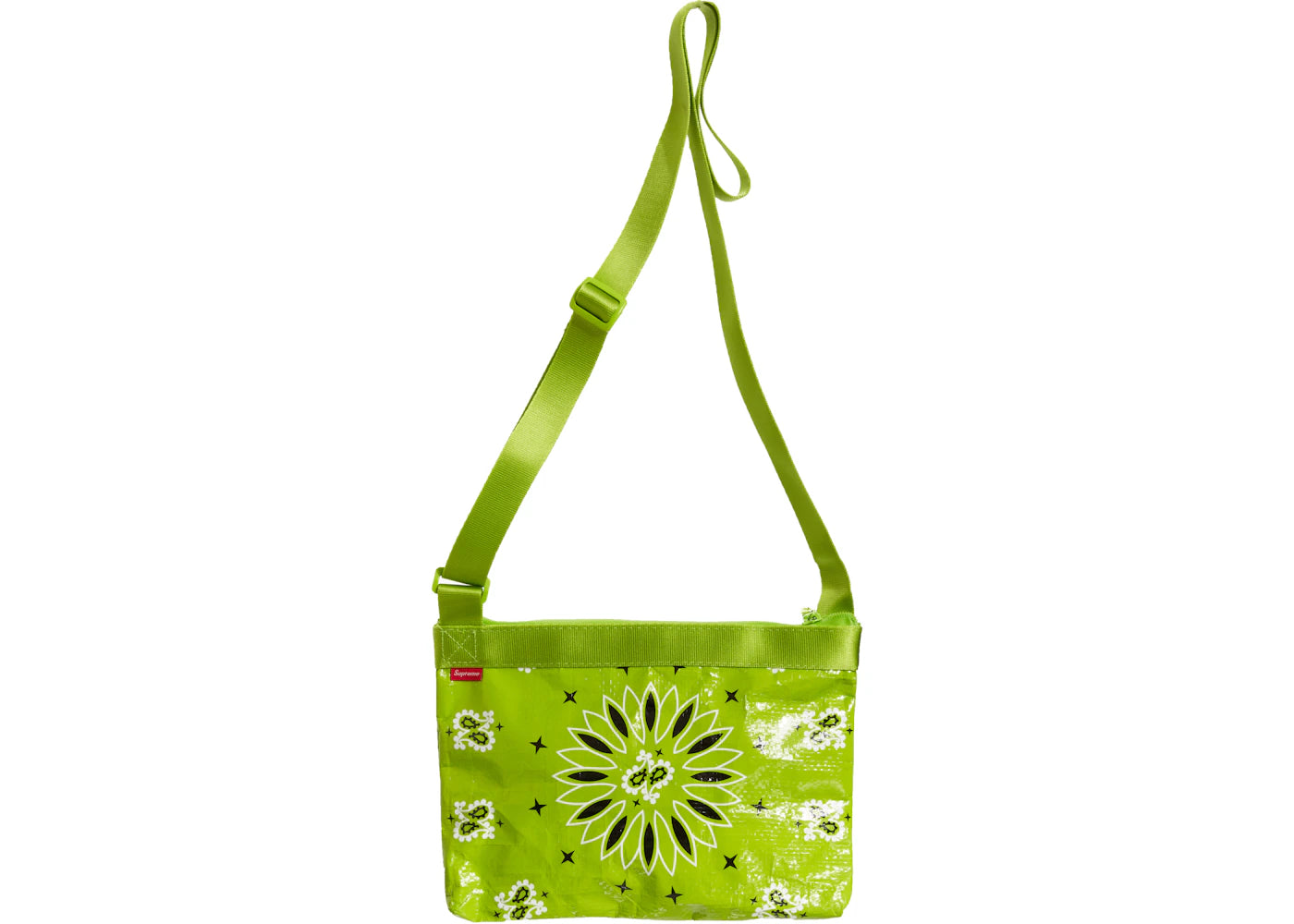 Supreme Bandana Tarp Side Bag Bright Green