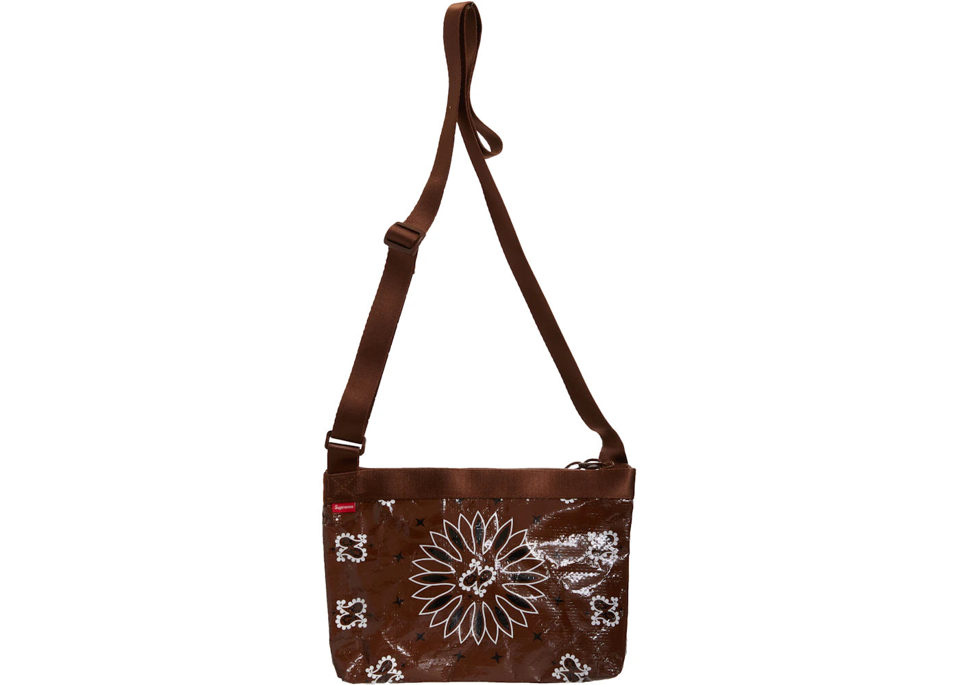 Supreme Bandana Tarp Side Bag Brown