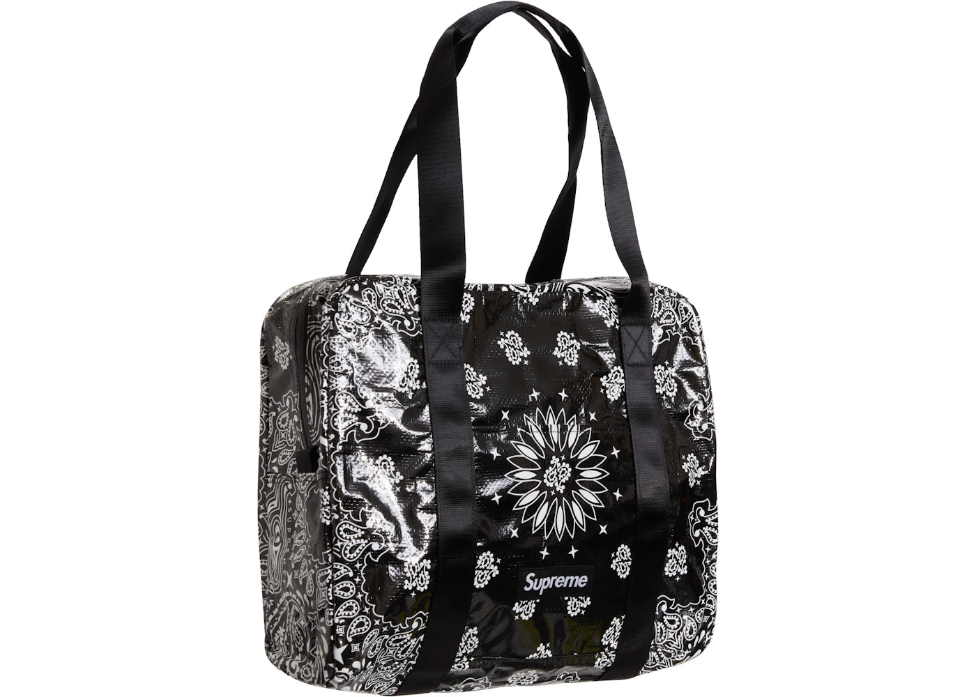 Supreme Bandana Tarp Small Duffle Bag Black