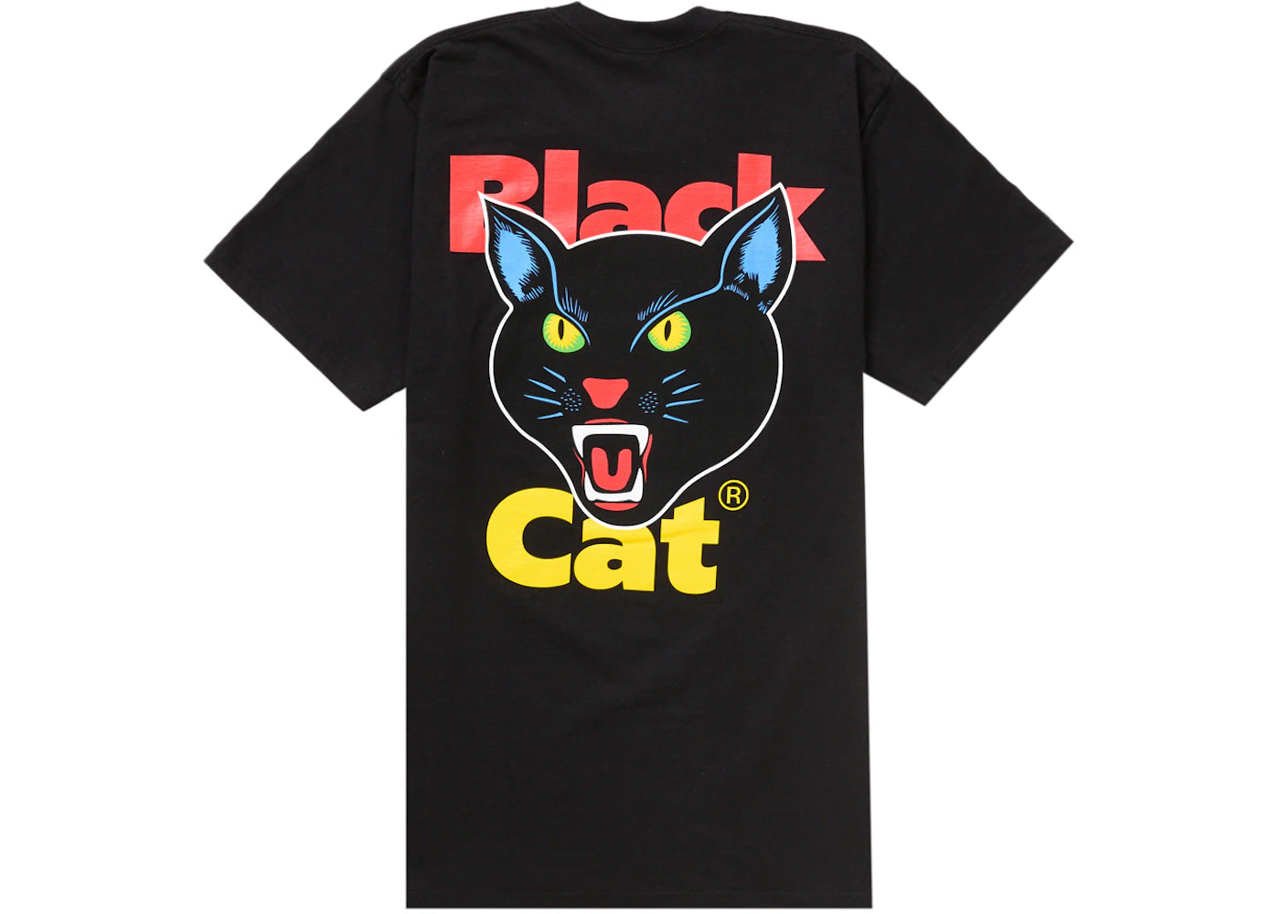 supreme black cat tee (ss24) black