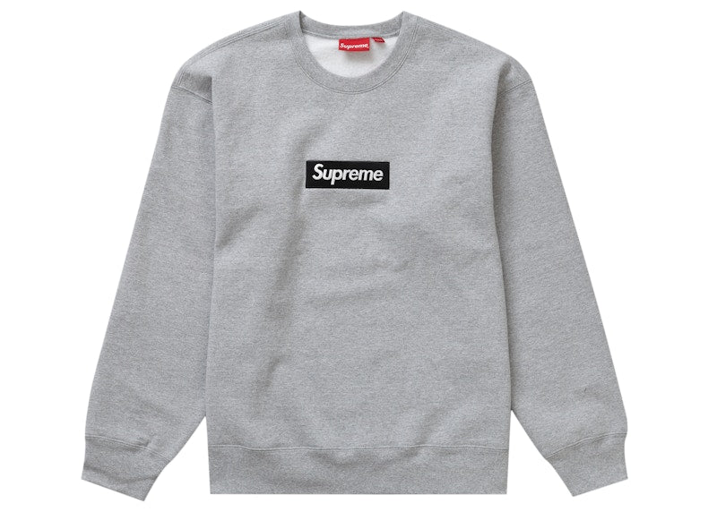 Supreme Box Logo Crewneck (Fw22) Heather Grey