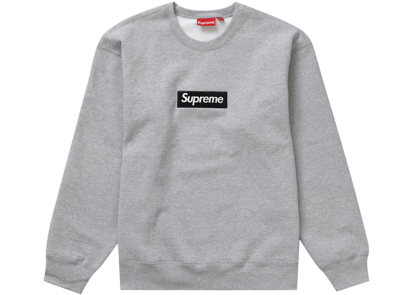 supreme box logo crewneck (fw22) heather grey