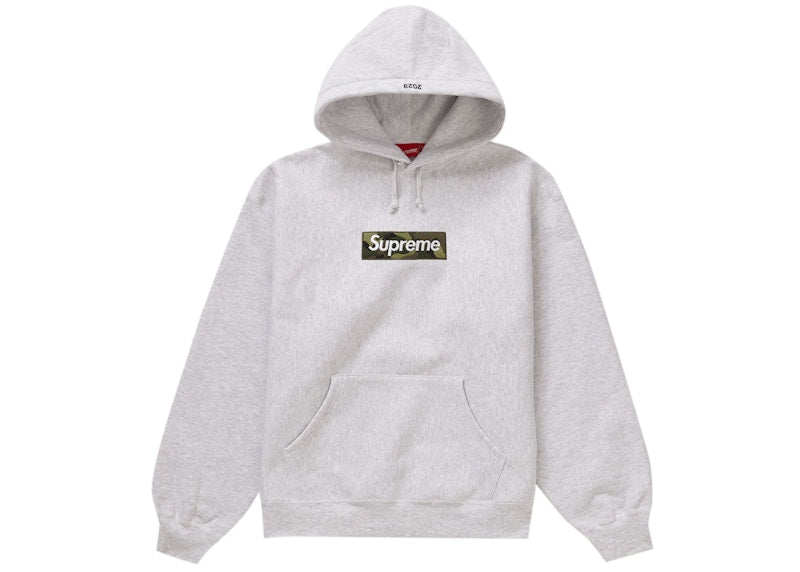 Supreme Box Logo Hooded Sweatshirt (Fw23) Ash Grey