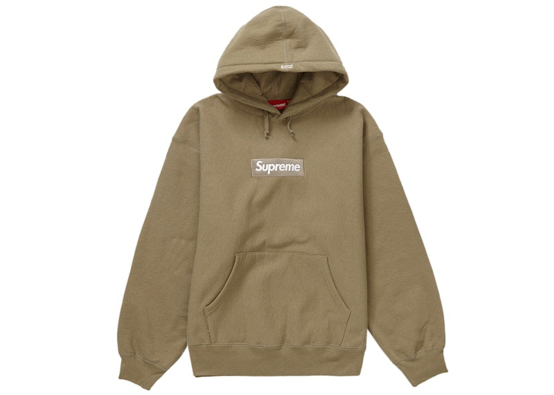 Supreme Box Logo Hooded Sweatshirt (Fw23) Dark Sand