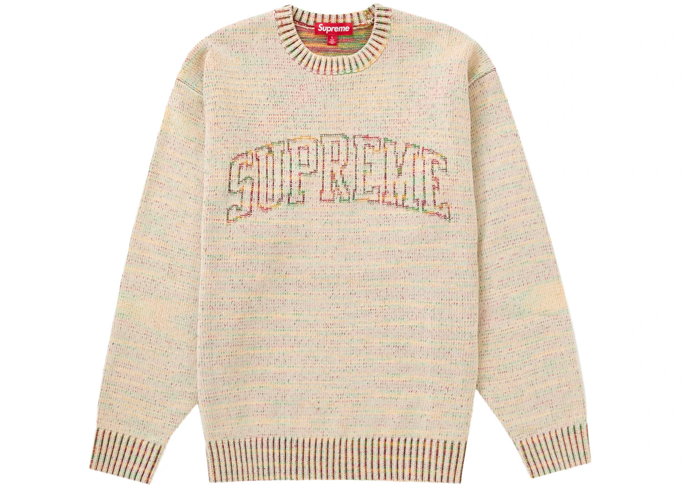 supreme contrast arc sweater white